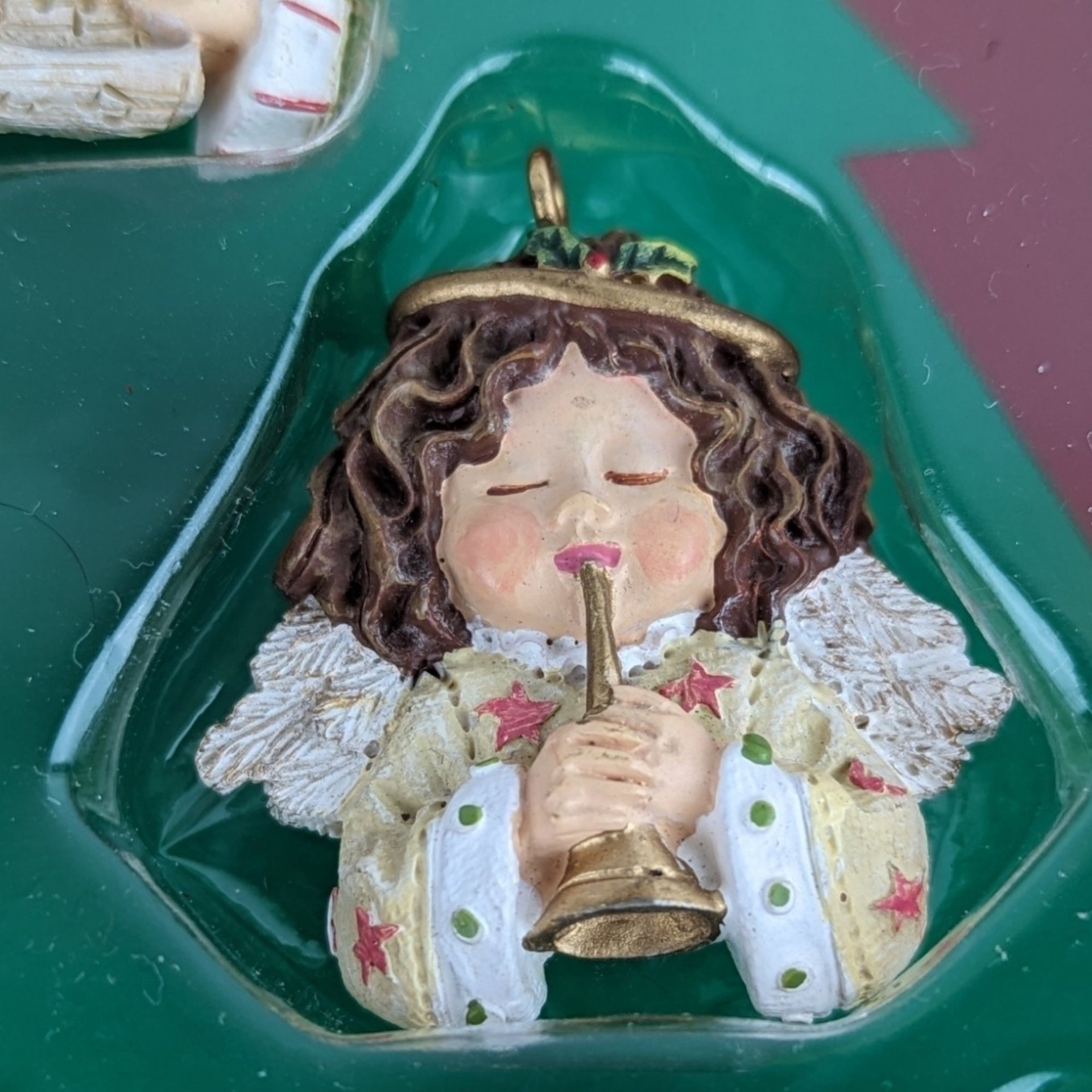 1996 Figi 6 Piece Handpainted Angel Ornament Set