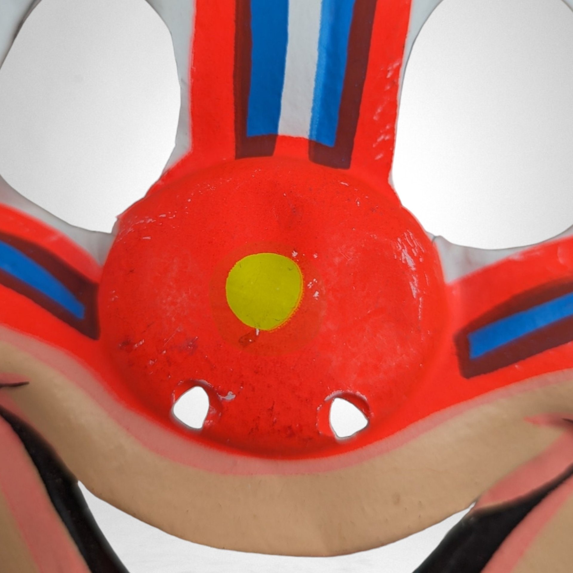 Vintage 70s Clown Mask - Retro Costume Accessory