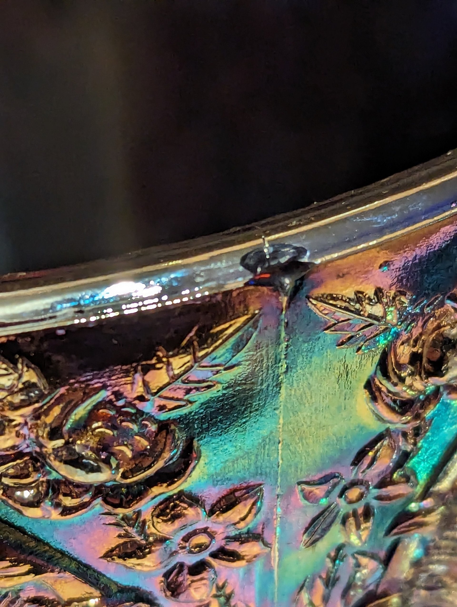 DO NOT BUY*** Reserved for Paiges - Fenton Amethyst Carnival Glass Wild Strawberry Candy Dish with Lid