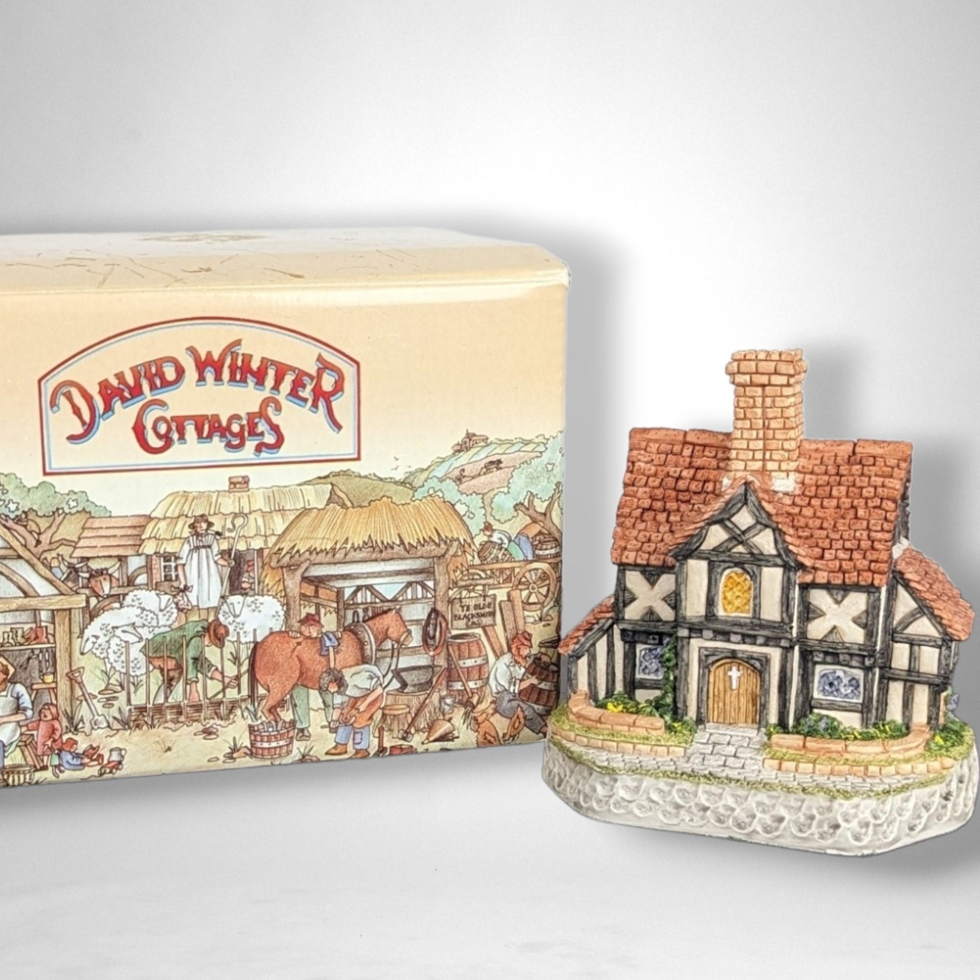 1993 David Winter The Rectory Cottage Village Figure - Collectible Miniature