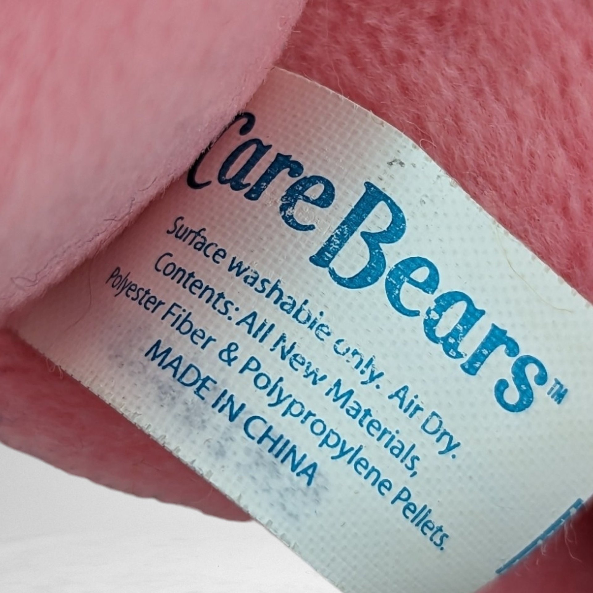 2002 Care Bear 8" Love A Lot Bear Plush Toy - Heartwarming Huggable Friend