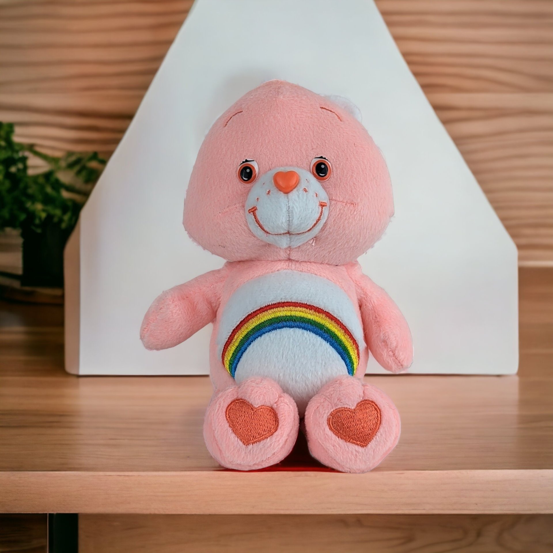 2002 Care Bears Cheer Bear 8" Plush Toy - Positively Adorable Pal