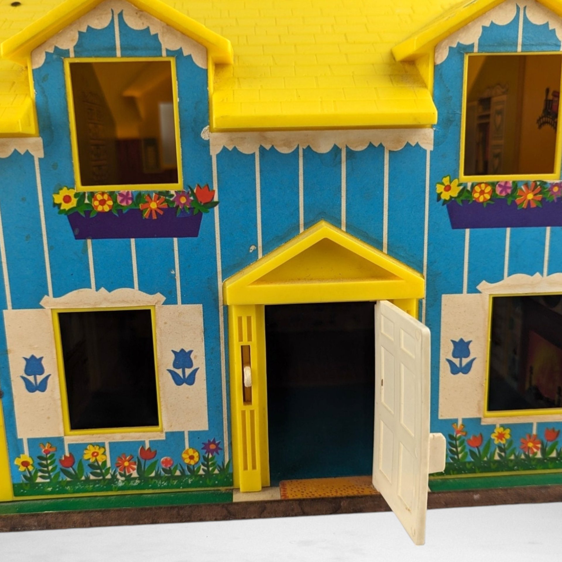 1969 Fisher Price Little People Family House - Vintage Toy Collectible