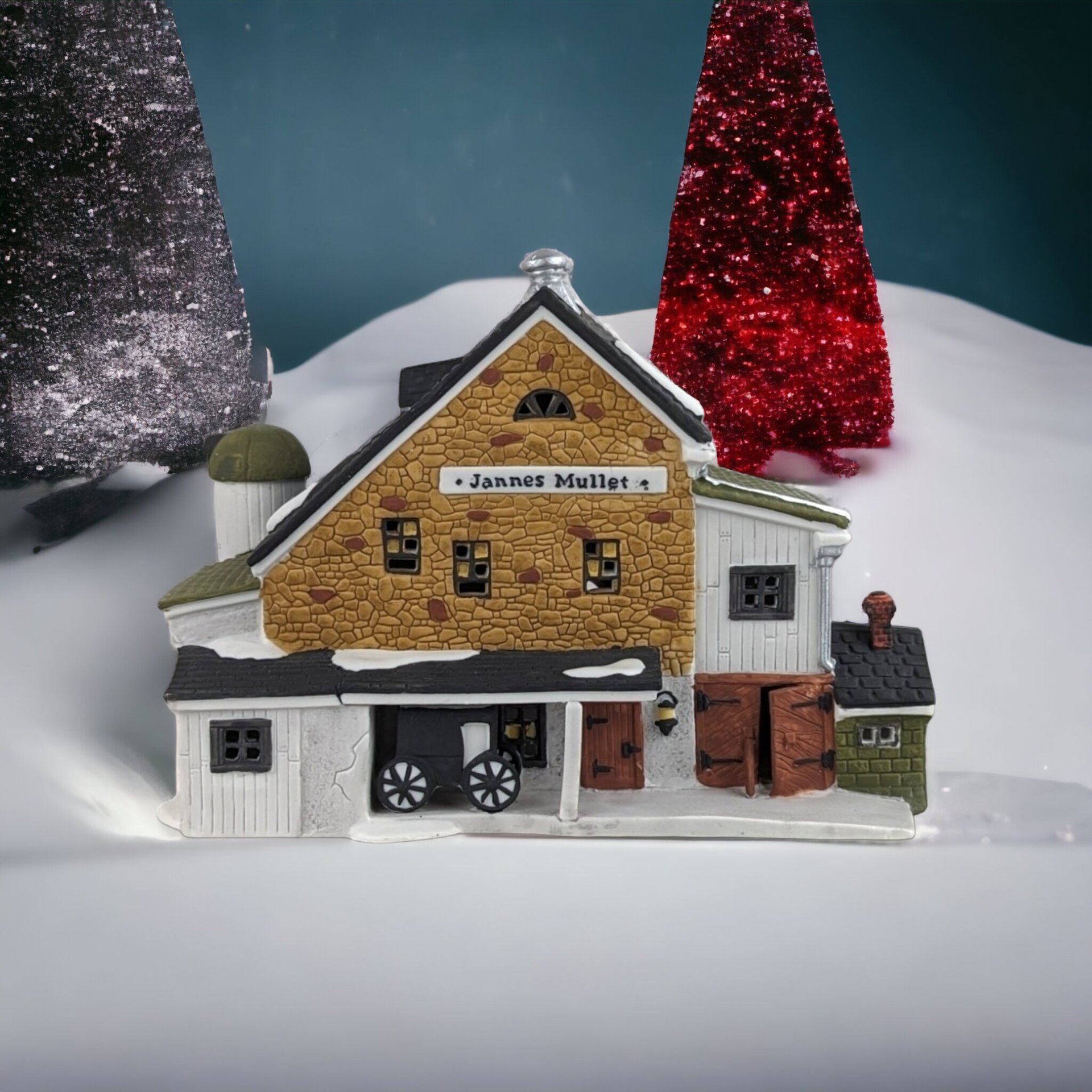 1989 Dept. 56 "Jannes Mullet Amish Farmhouse": Vintage New England Village Collectible