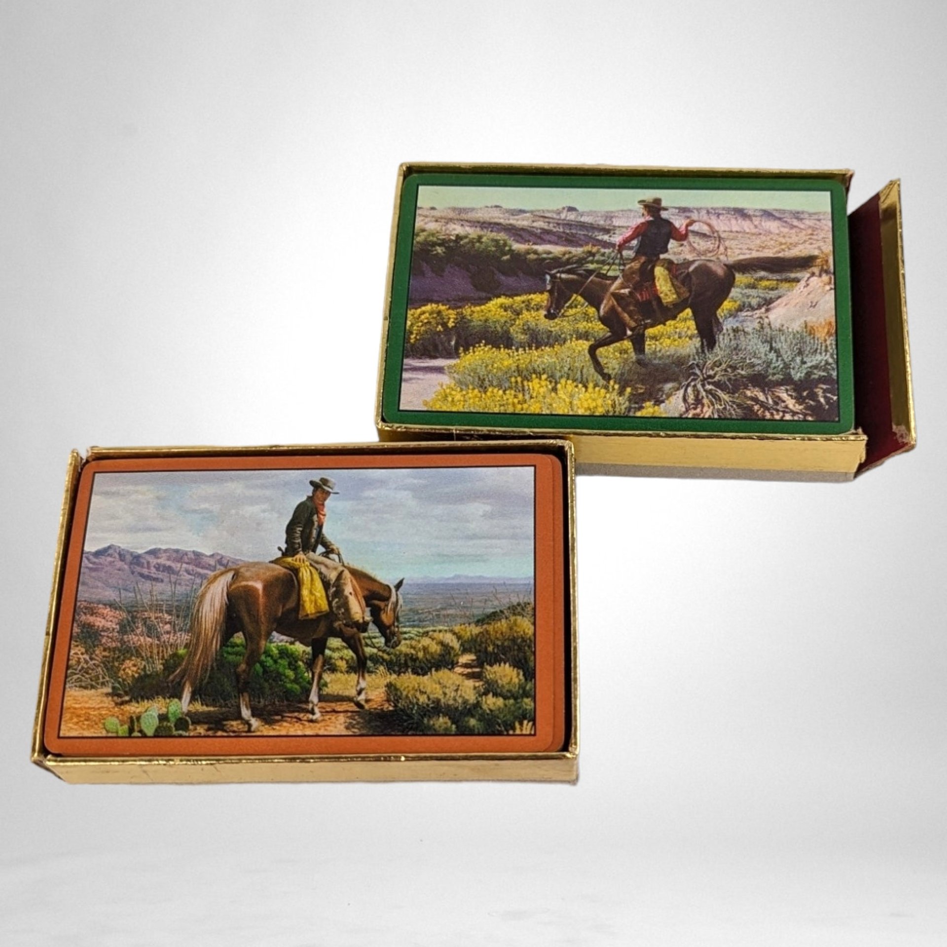 Vintage Congress Cowboy Playing Cards - Set of 2 Decks for Classic Card Game Enjoyment