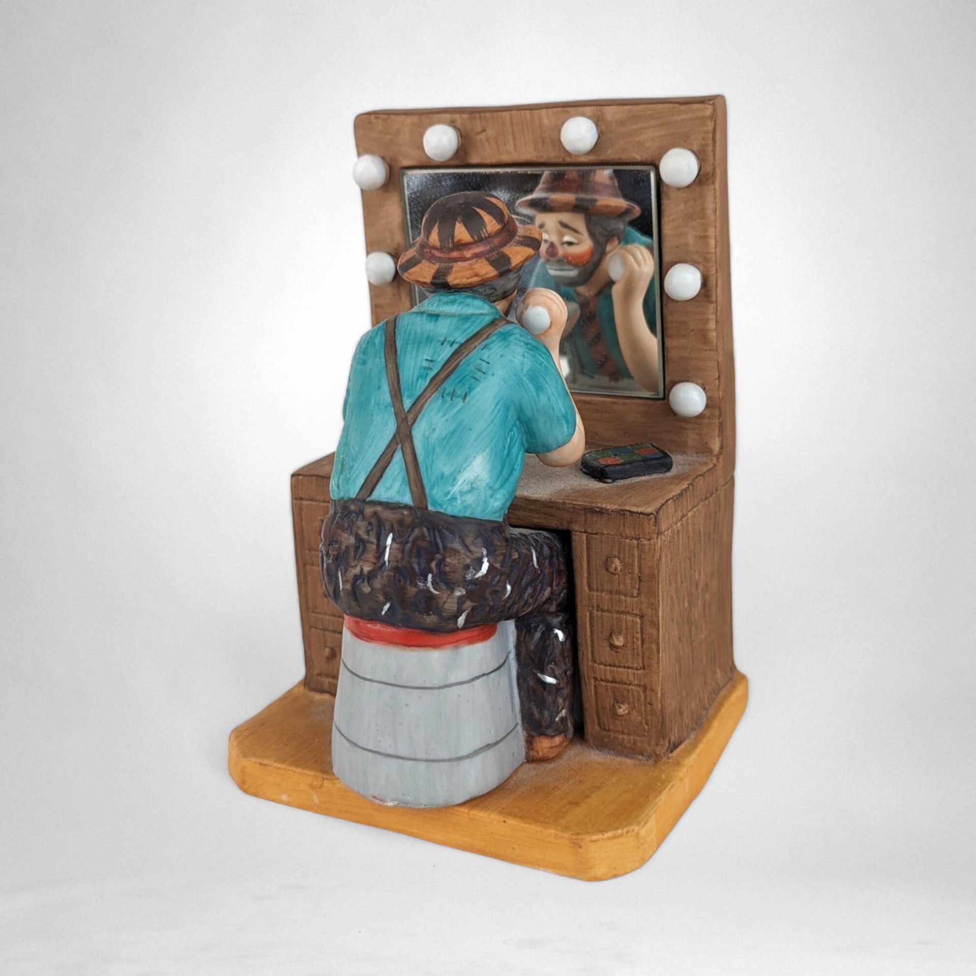 Vintage 1988 Emmett Kelly Limited Edition Dressing Room Figurine – Collectible Circus Memorabilia