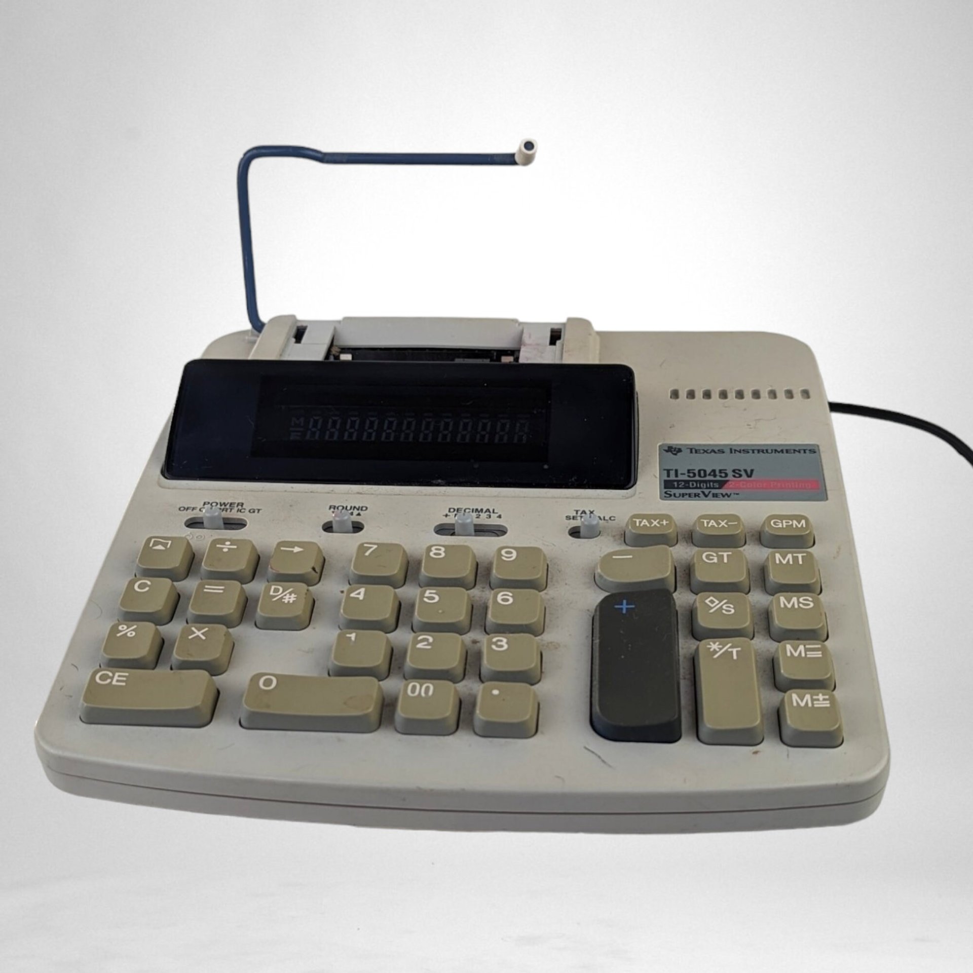 Vintage Texas Instruments TI-5045 SV Adding Machine - Retro Office Calculator