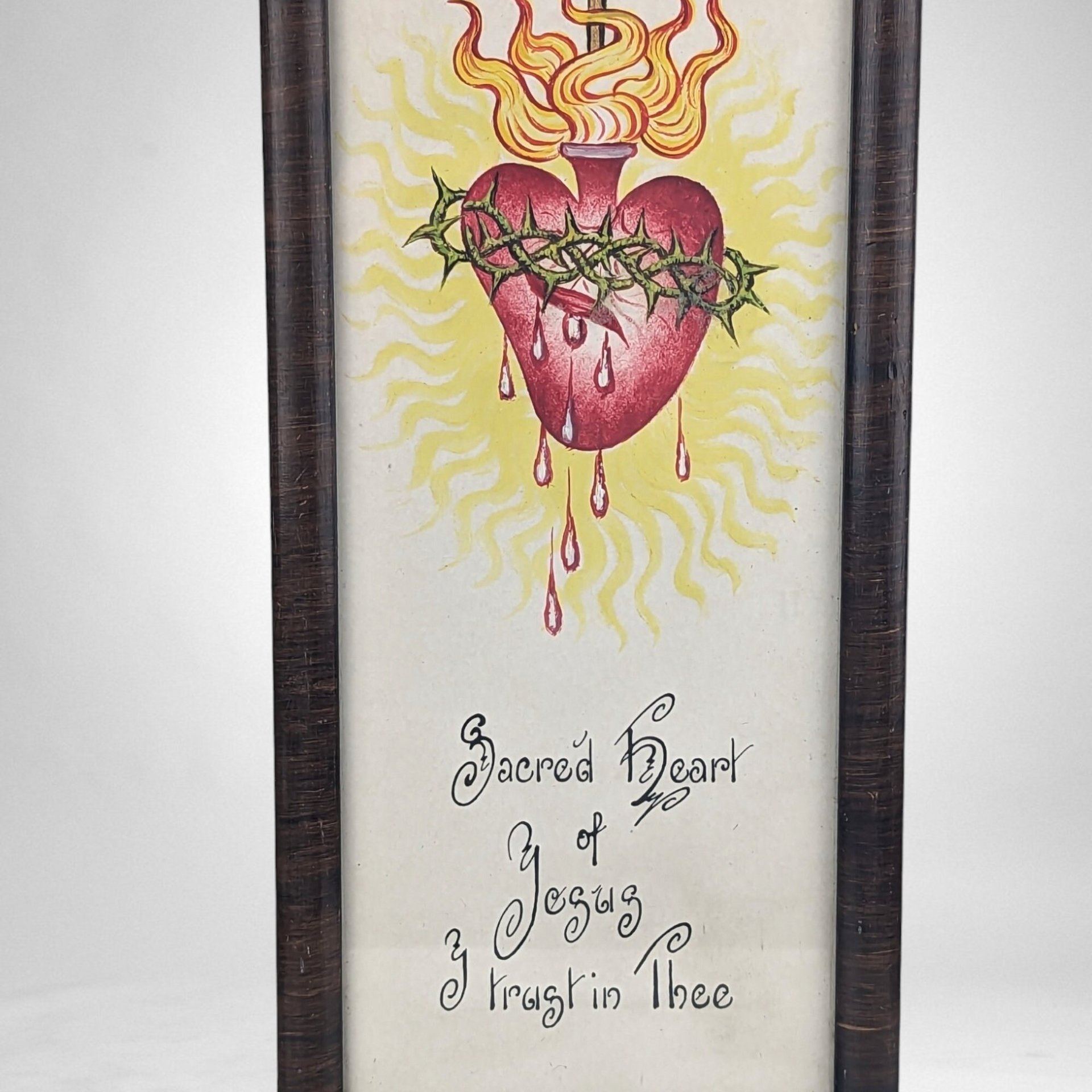 Vintage Sacred Heart of Jesus Wall Hanging