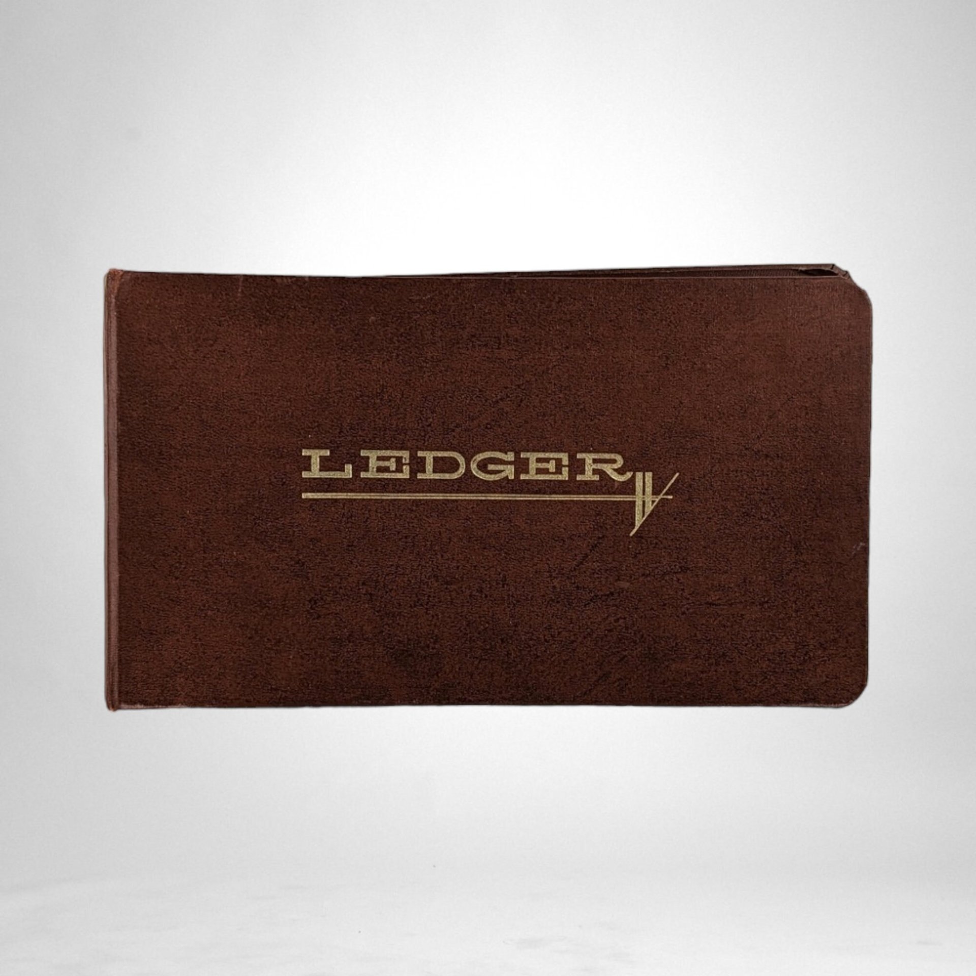 Vintage Bourum and Peese Ledger with Paper