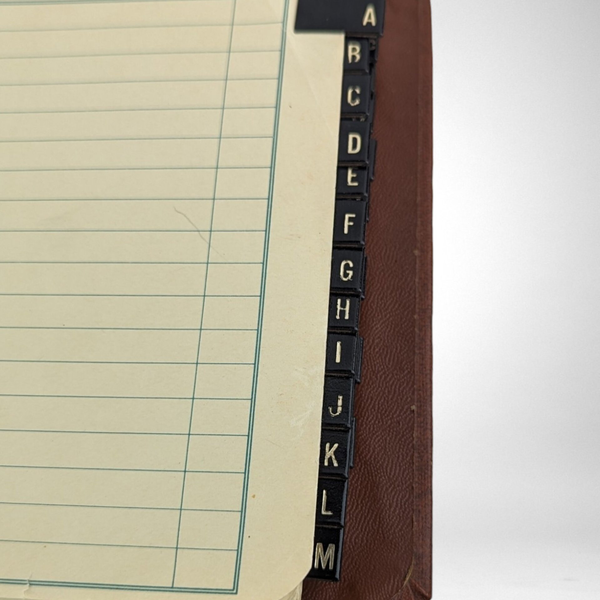 Vintage Bourum and Peese Ledger with Paper