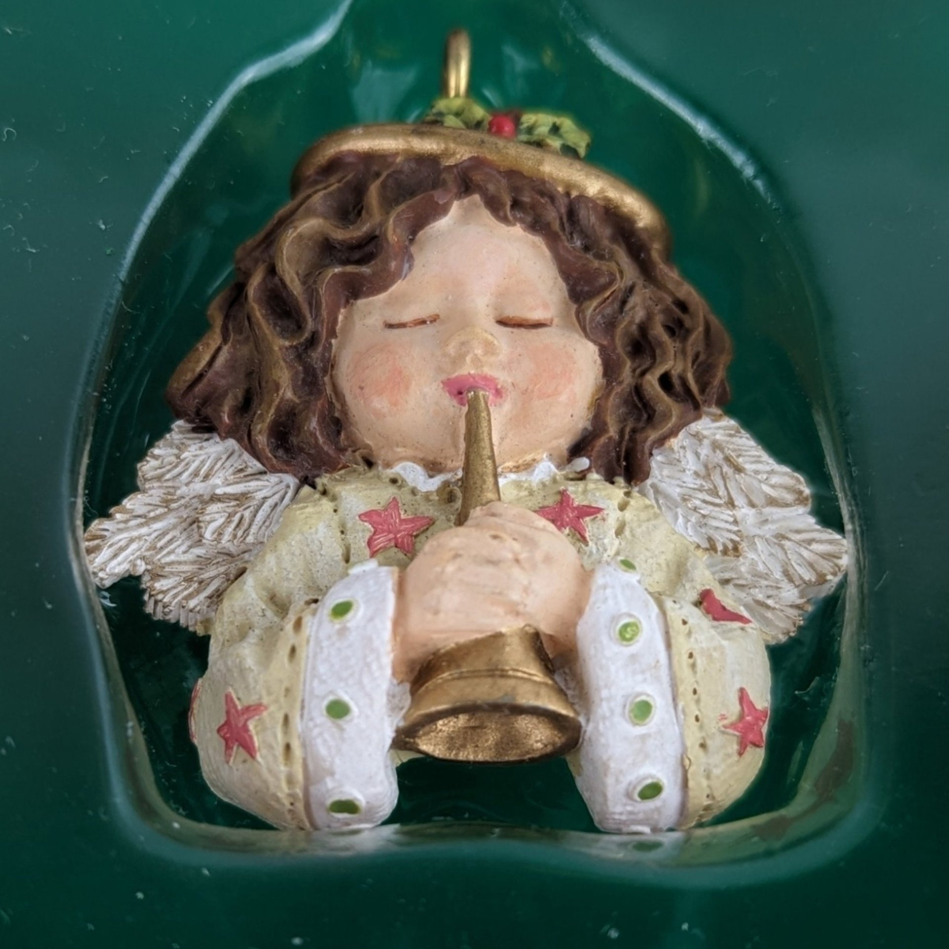 1996 Figi 6 Piece Handpainted Angel Ornament Set