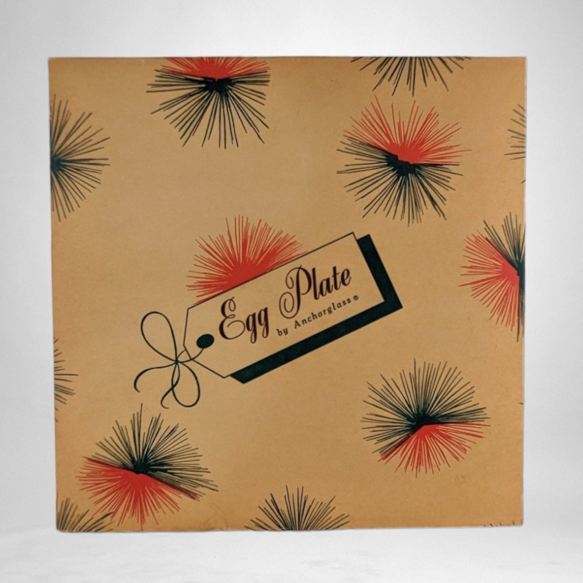 Vintage Anchorglass Deviled Egg Tray with Gold Trim - Elegant Serving for Classic Delights!