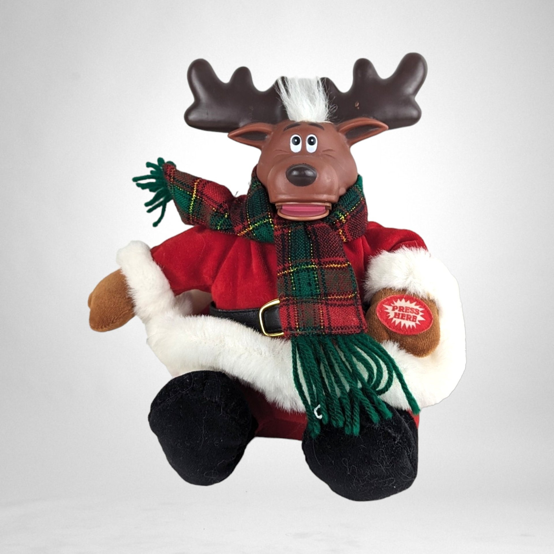 Vintage Grandma Got Run Over By a Reindeer Animated Singing Reindeer - Nostalgic Holiday Humor!