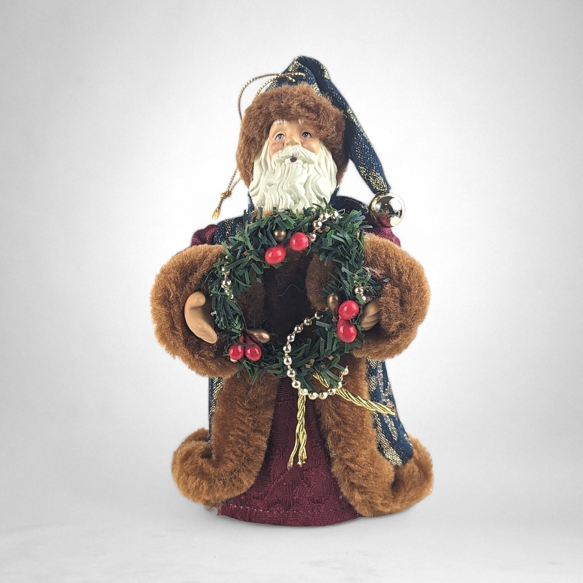 Vintage Charm: 6-inch Santa Ornament/Small Tree Topper