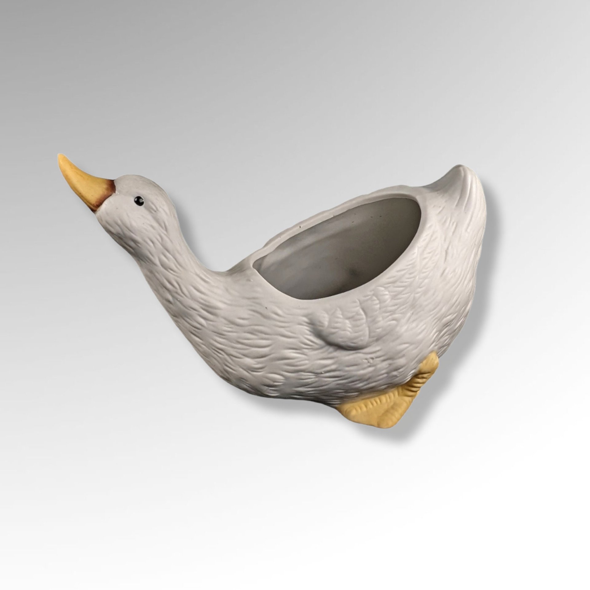 Vintage Porcelain Goose Plant Holder