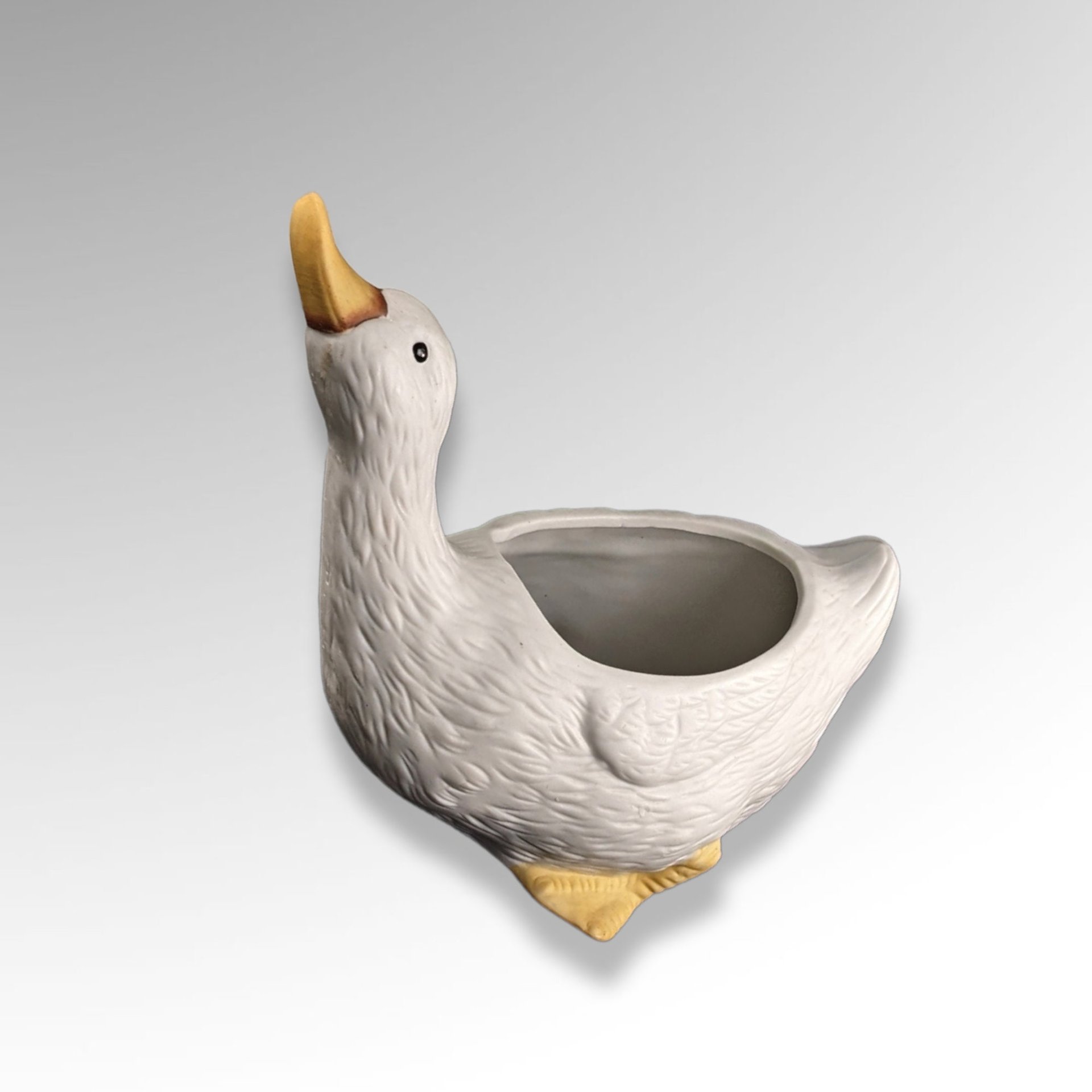 Vintage Porcelain Goose Plant Holder