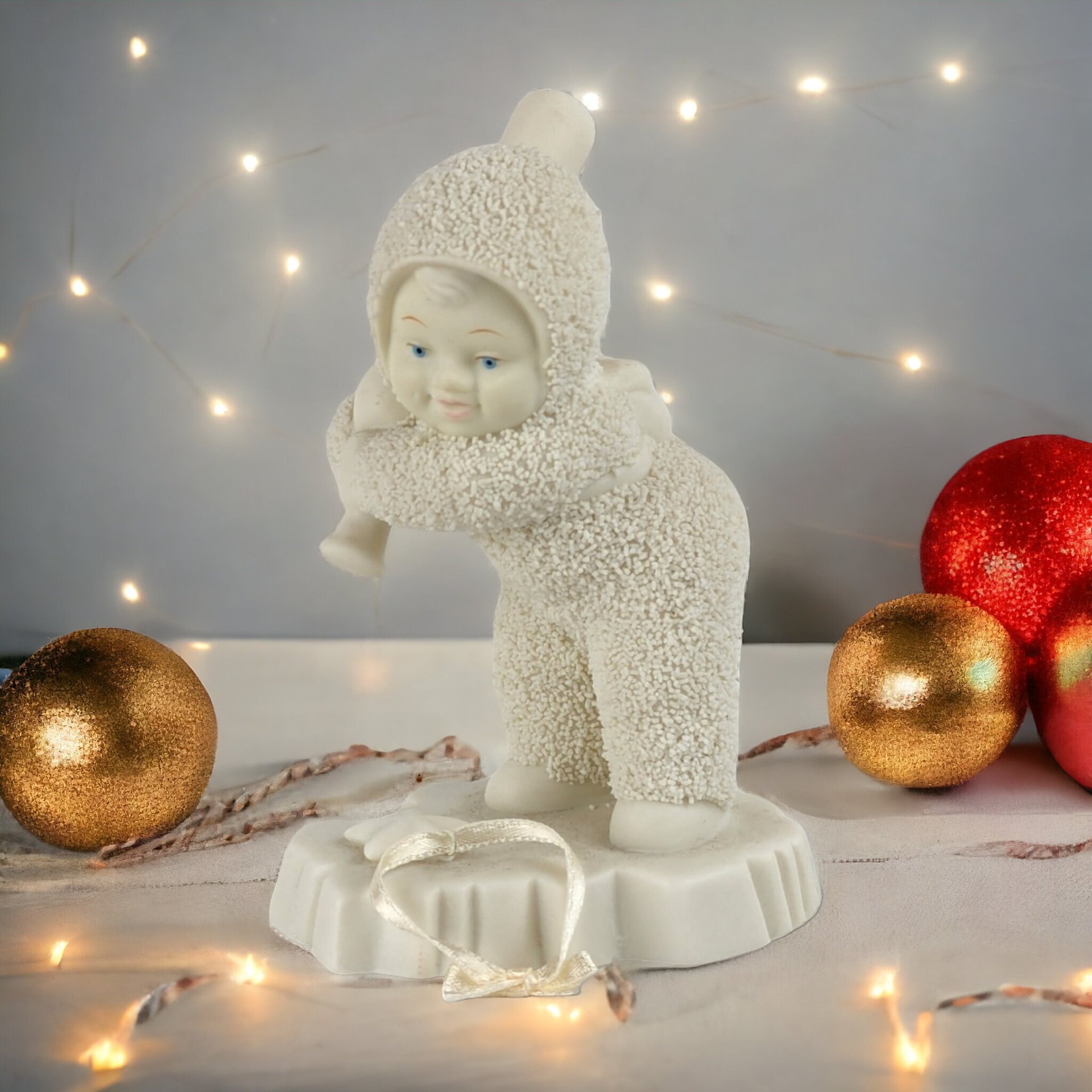 1999 Dept. 56 Snowbabies 'Batter Up' Baseball Figurine - Charming Collectible