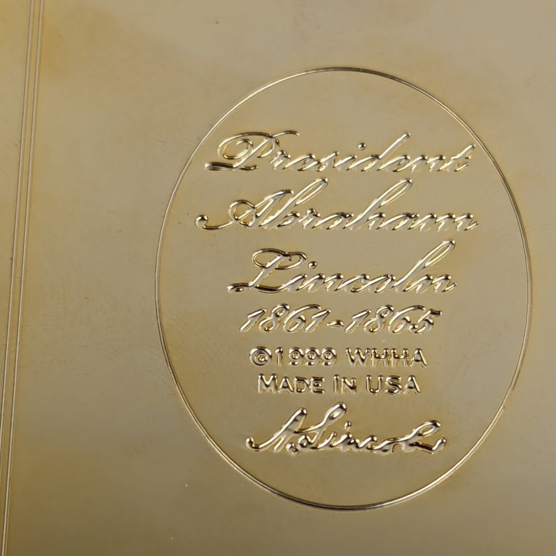 1999 White House Historical Association Christmas Lincoln Ornament - Presidential Tribute