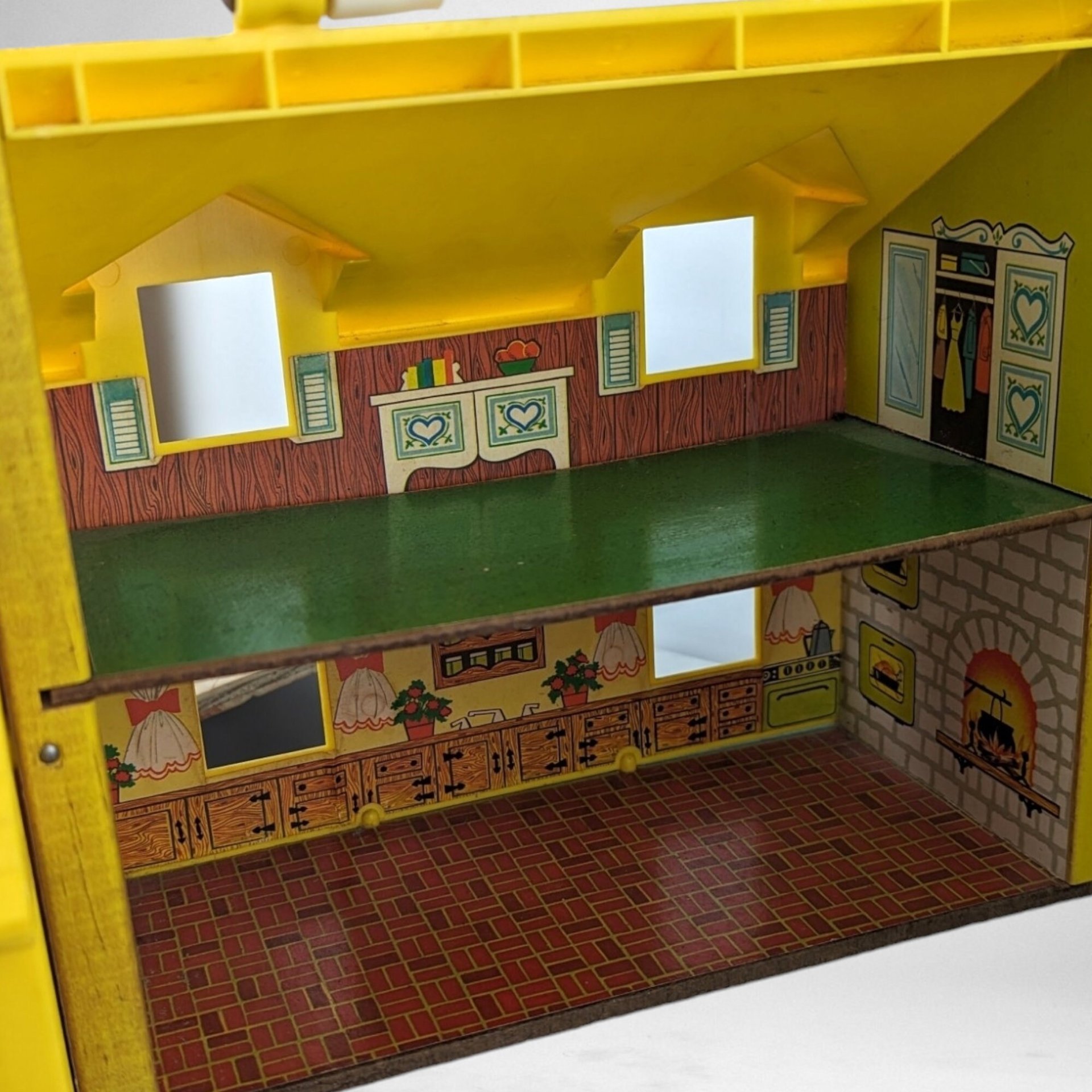 1969 Fisher Price Little People Family House - Vintage Toy Collectible