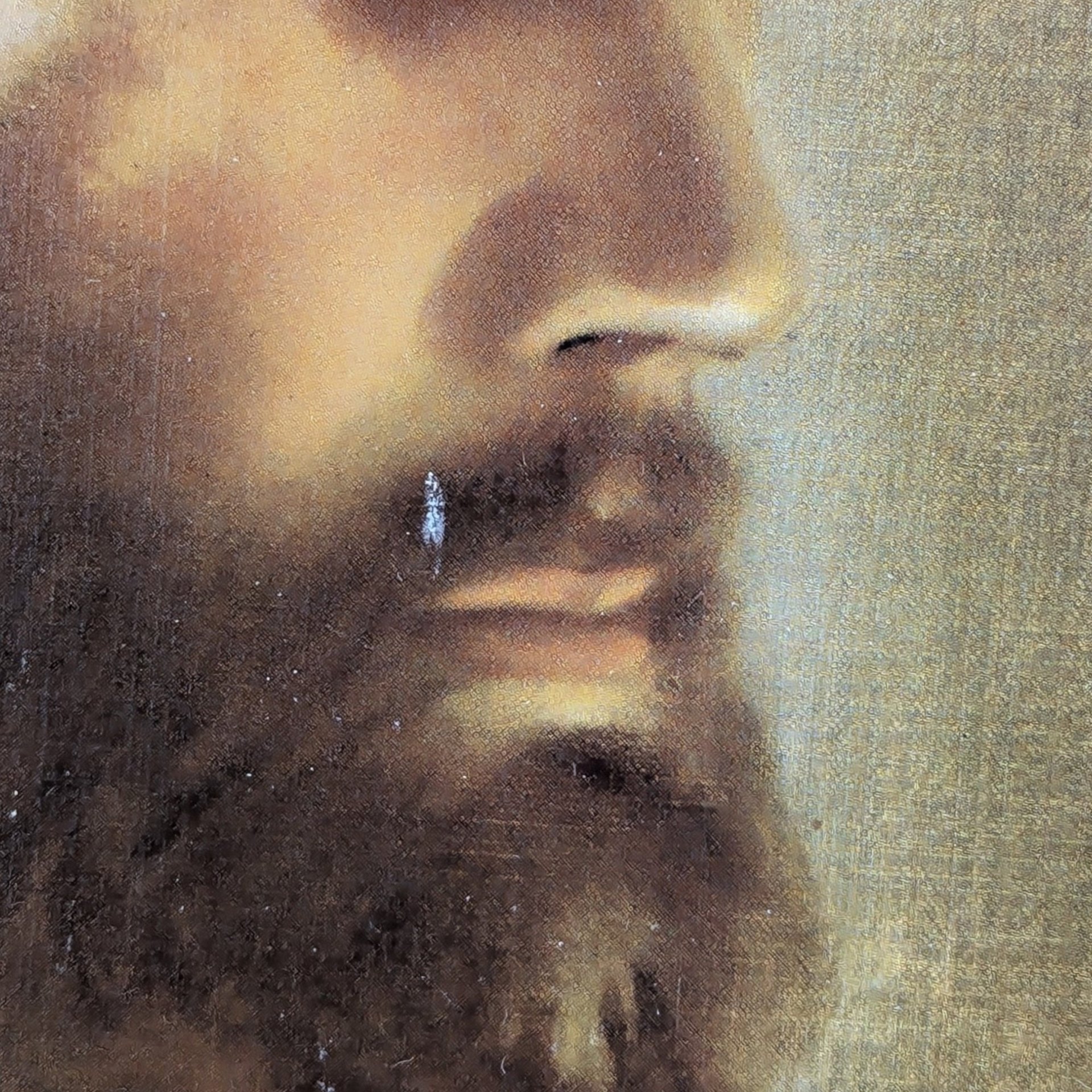 1941 Head of Christ Kriebel & Bates Lithograph – Vintage Spiritual Artistry and Timeless Reverence