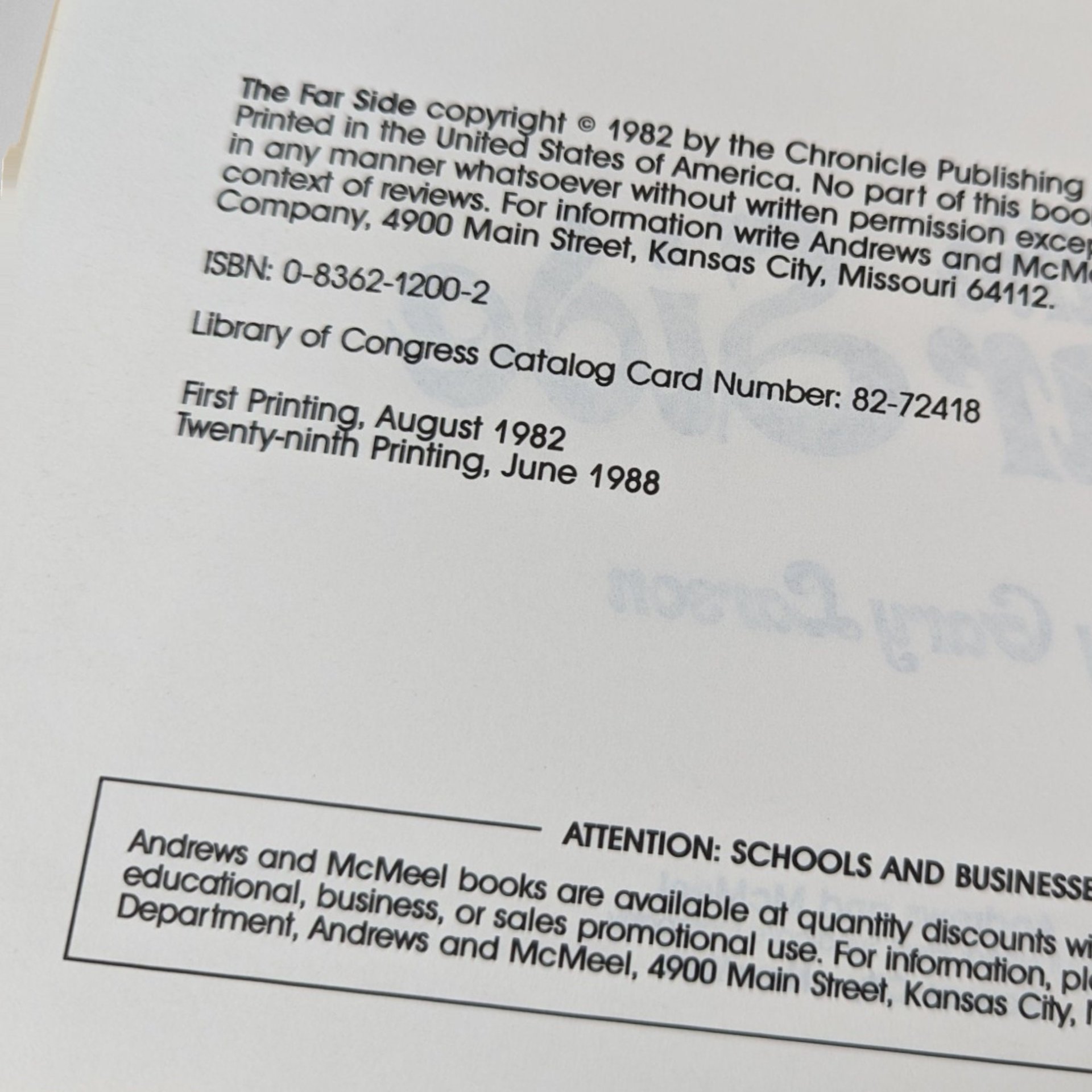 Vintage 1988 The Far Side Book by Gary Larson | 29th Printing | Collectible Humor Book | Good Condition