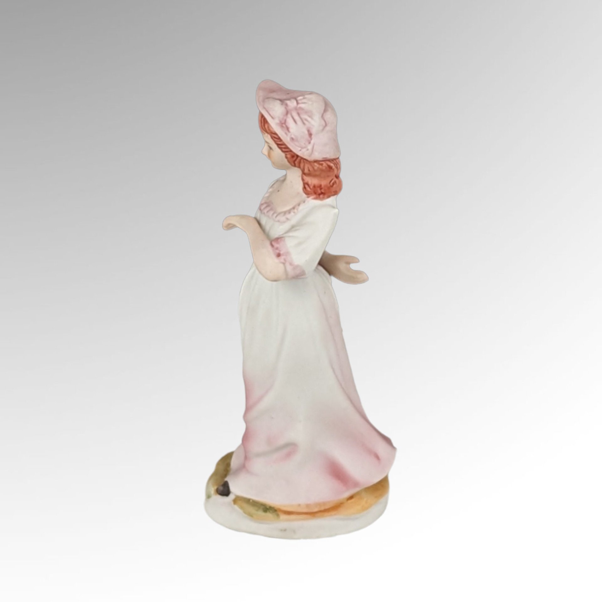 Vintage Ceramic Pinkie & Blue Boy Figurines (6")