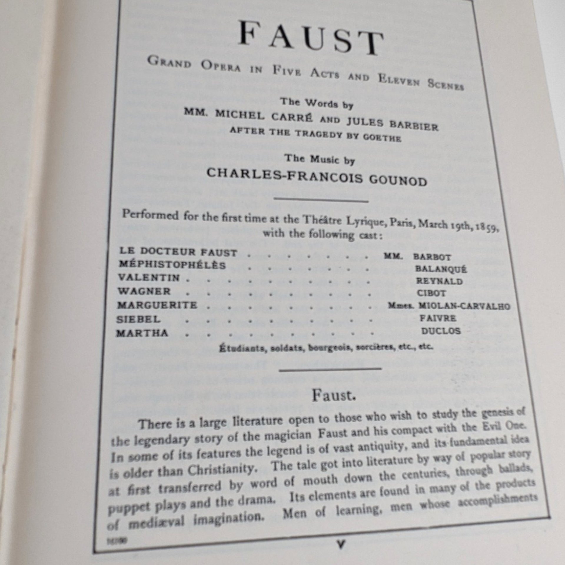 1930 Gounod Faust Vocal Score Book by G. Schirmer: Vintage Musical Treasure