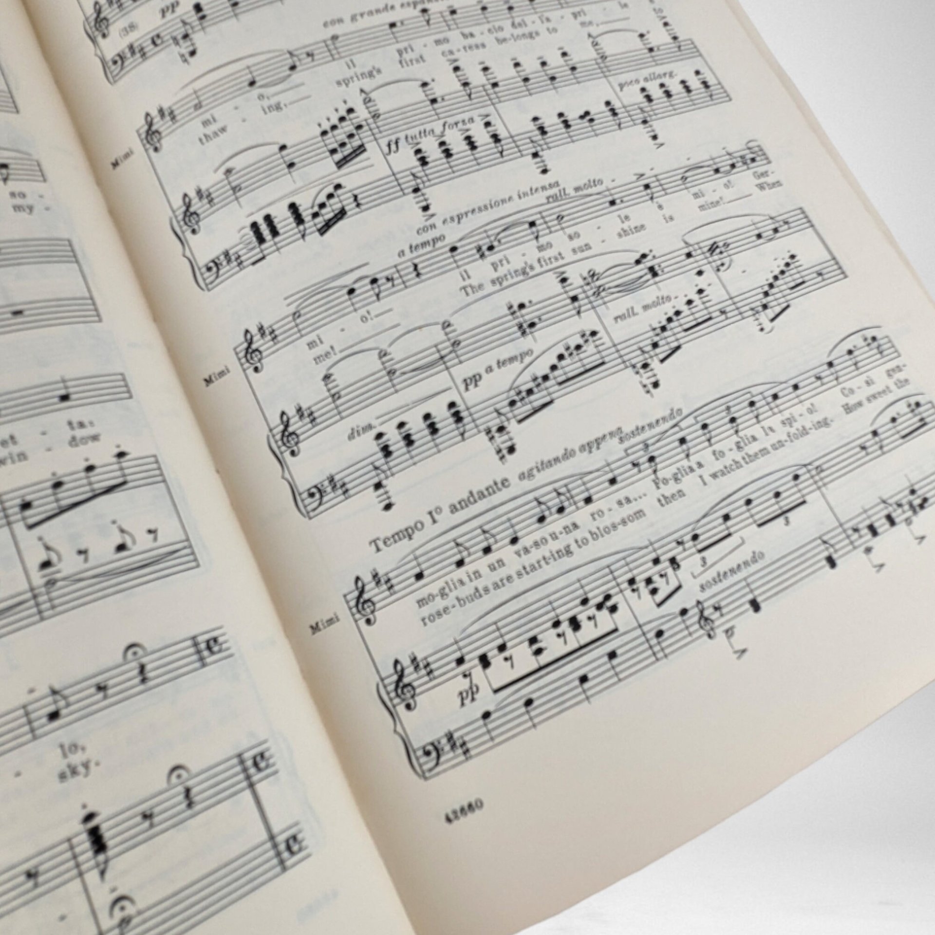 1965 Puccini La Boheme Music Book by G. Schirmer