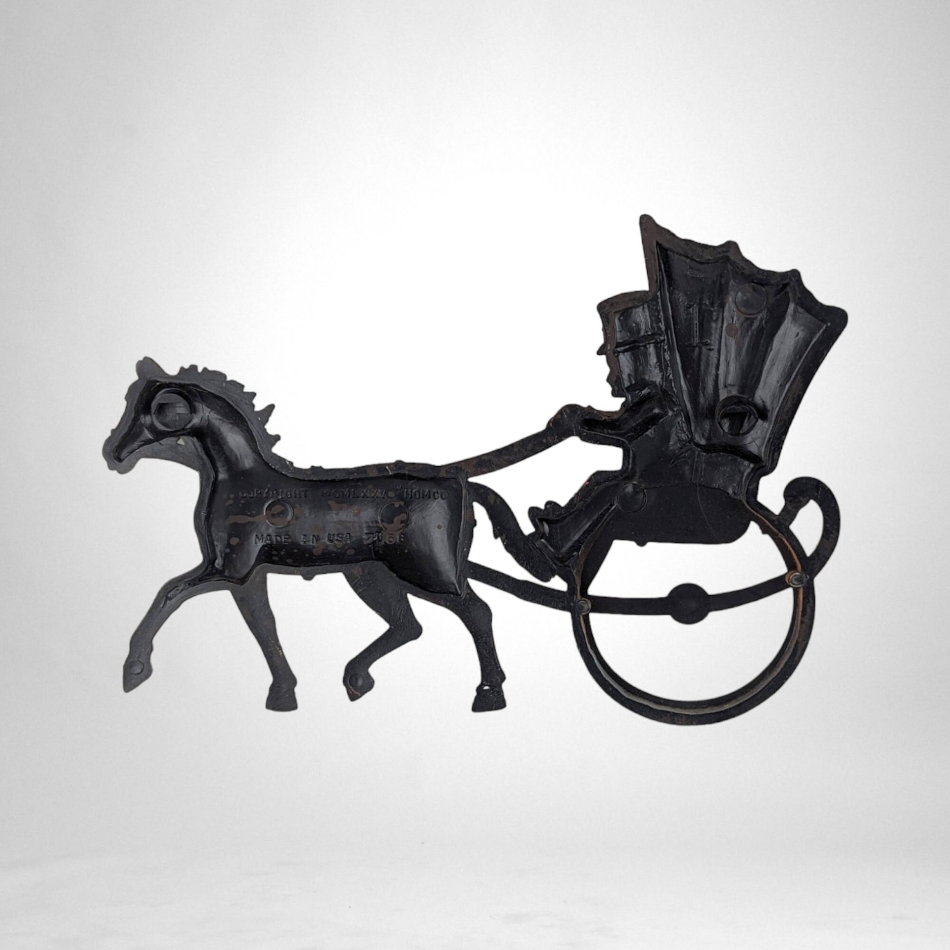 Vintage 1975 Homco Horse and Carriage Wall Hanging