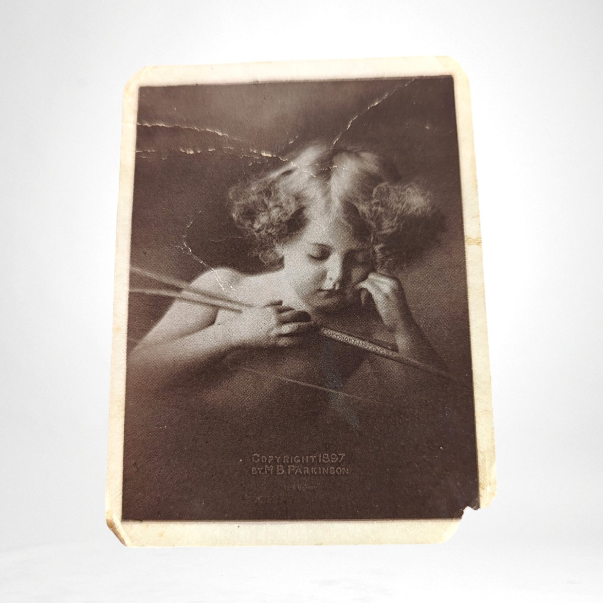 1887 MB Parkinson Cupid Asleep Small Print (3.5"x2.5")