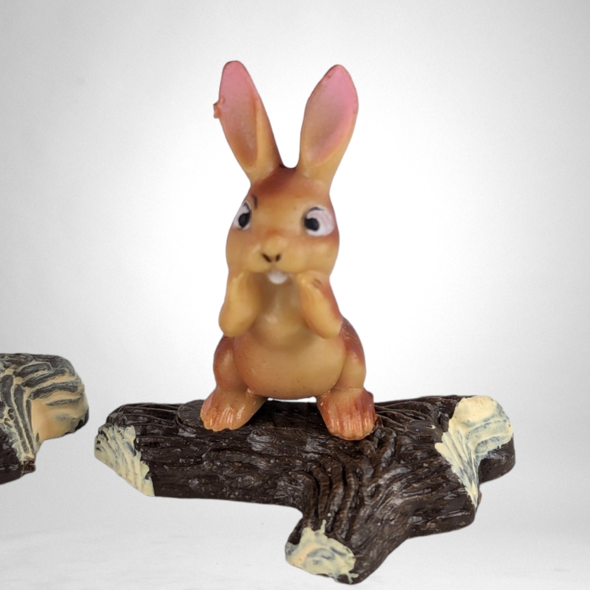 Set of 7 Vintage Hard Plastic Bunny Figures