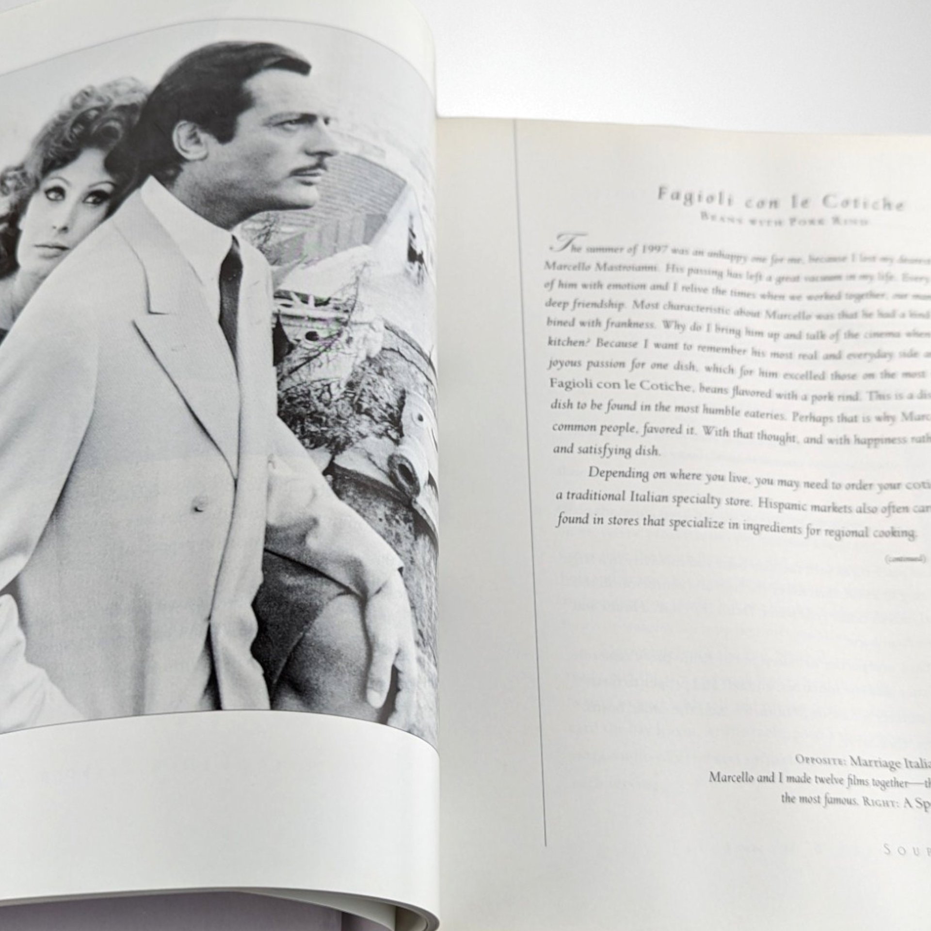 1998 Sophia Loren's Recipes and Memories Hardcover Book