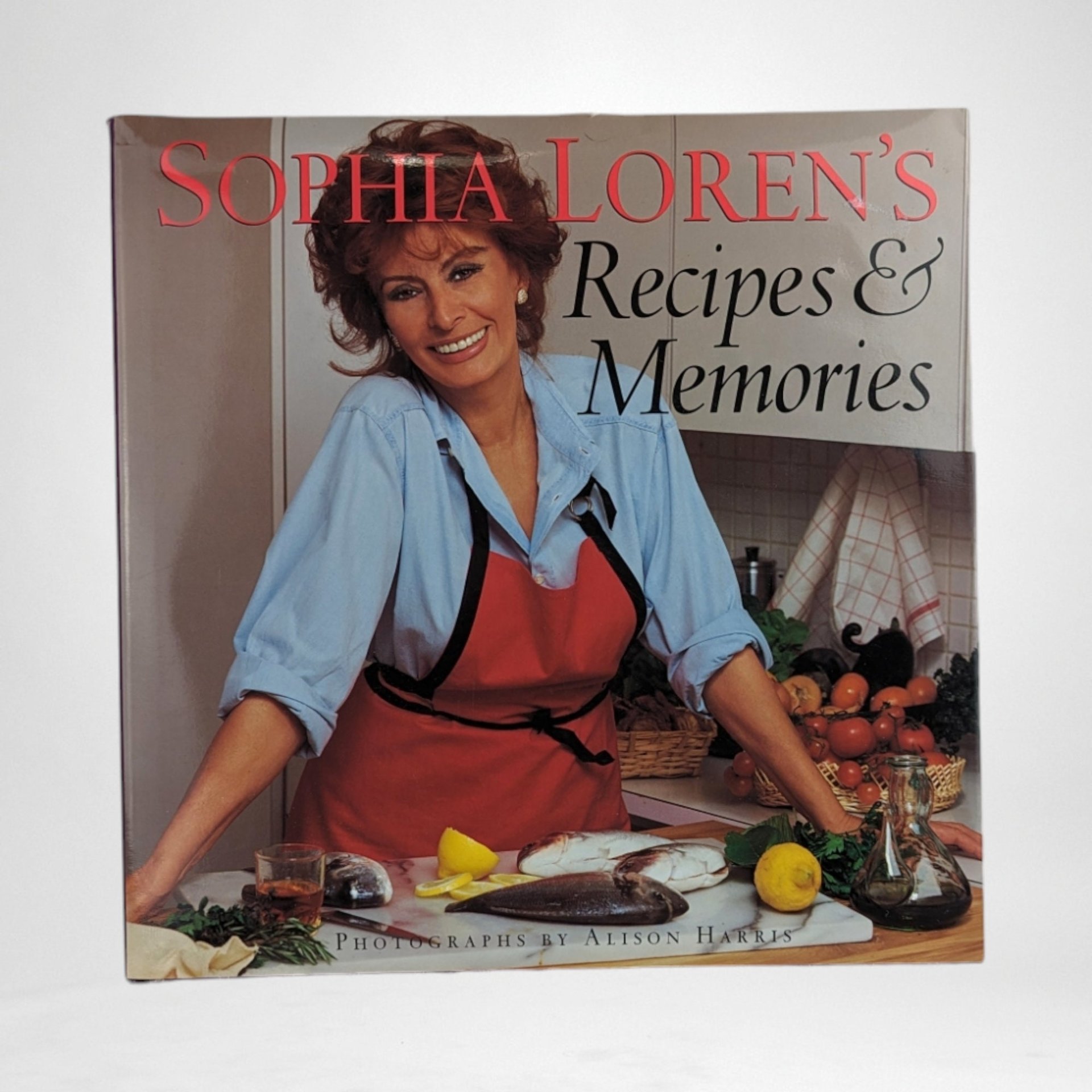 1998 Sophia Loren's Recipes and Memories Hardcover Book