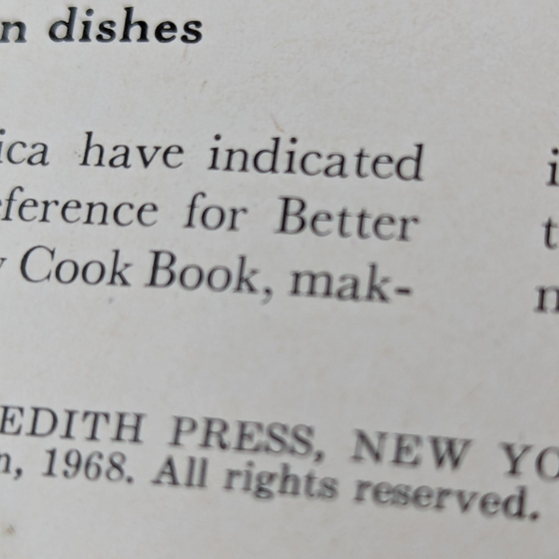 1968 Better Homes & Gardens Cookbook