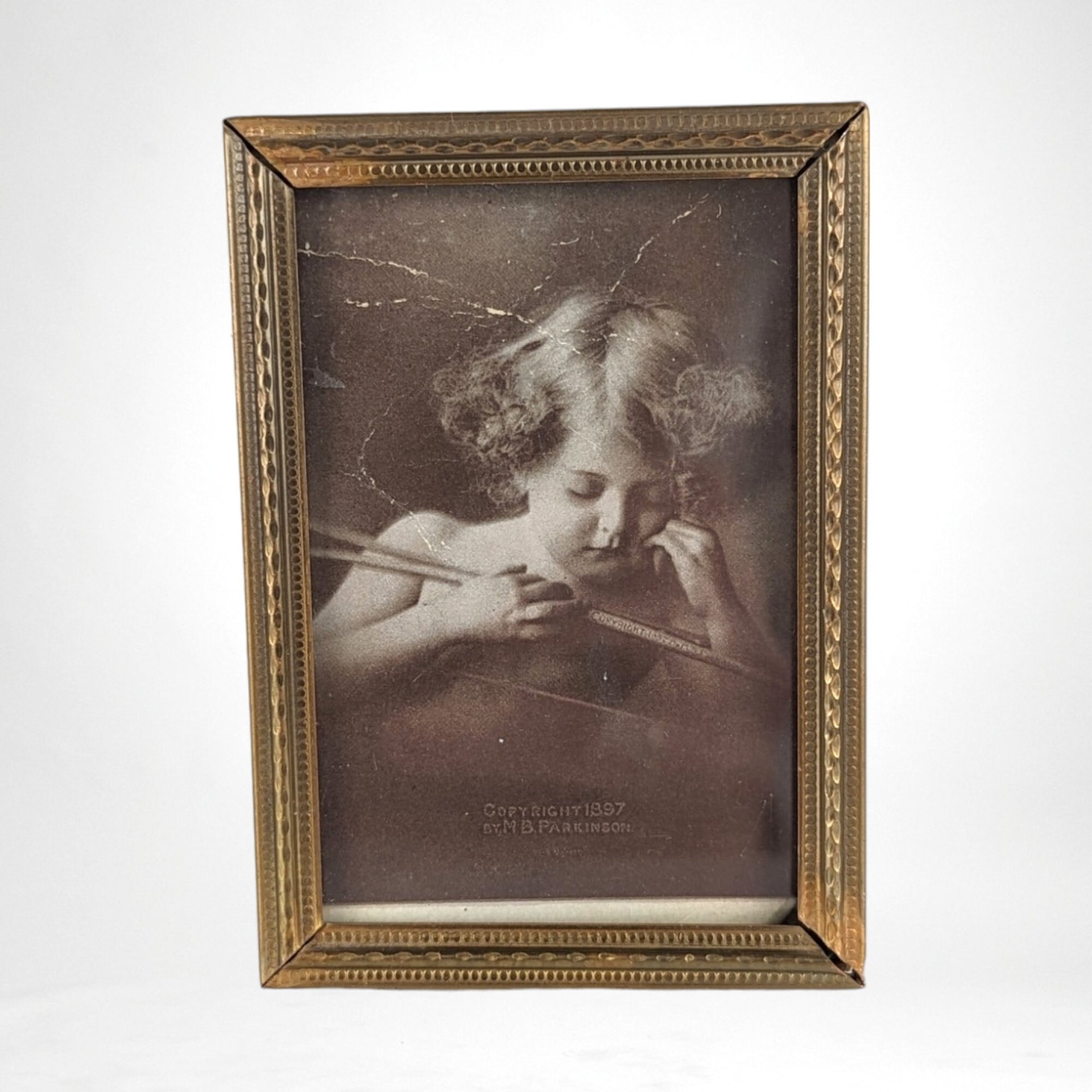 1887 MB Parkinson Cupid Asleep Small Print (3.5"x2.5")