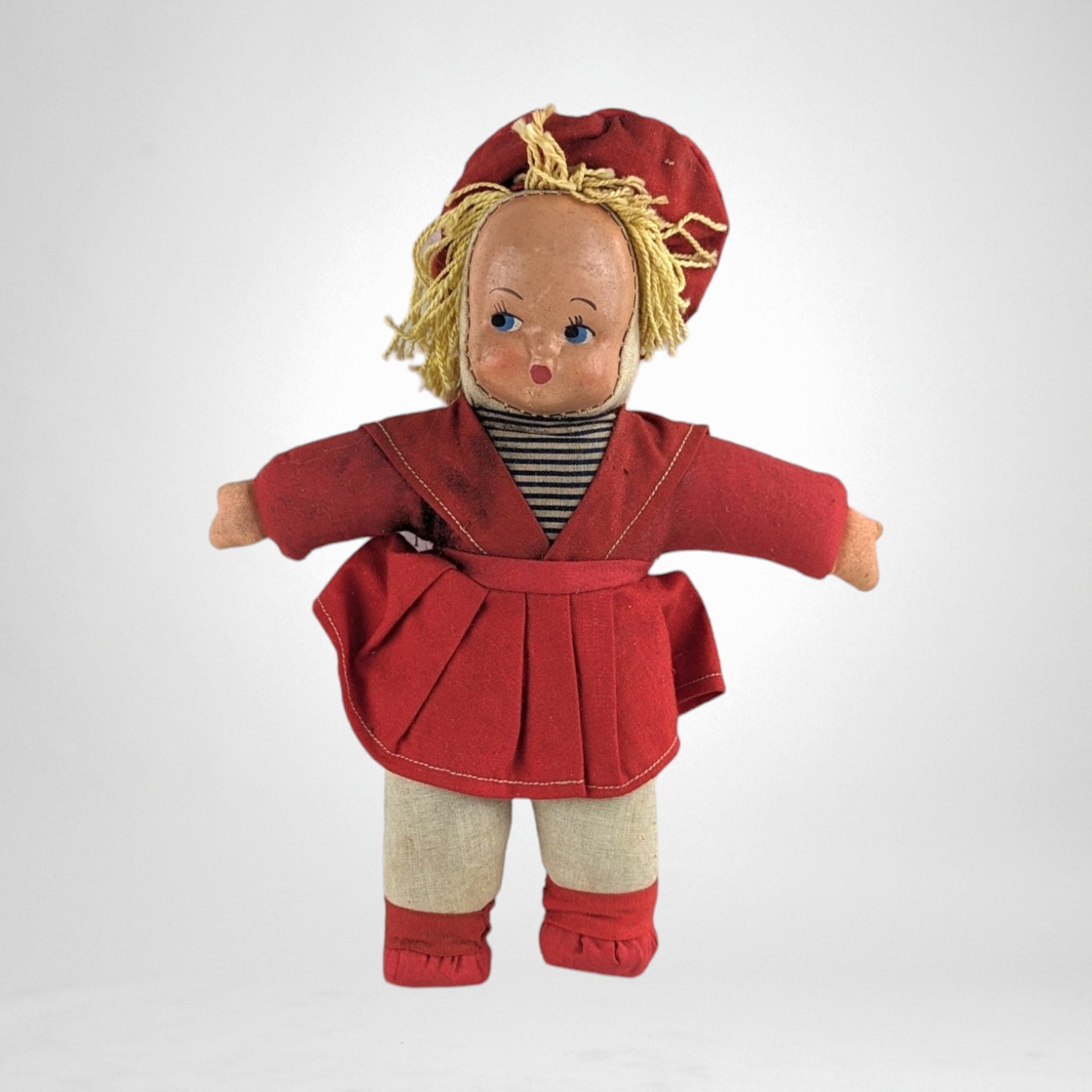 Fair Condition 1920s Sawdust Sailor Girl Doll