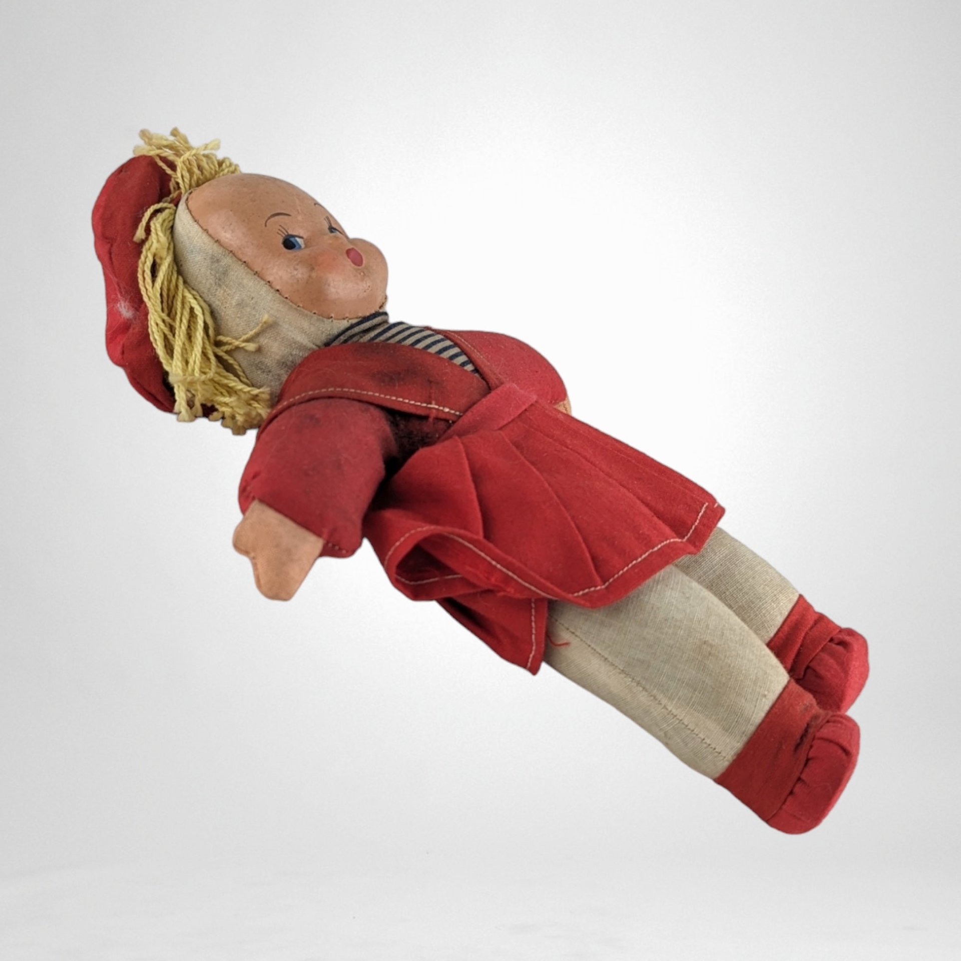 Fair Condition 1920s Sawdust Sailor Girl Doll