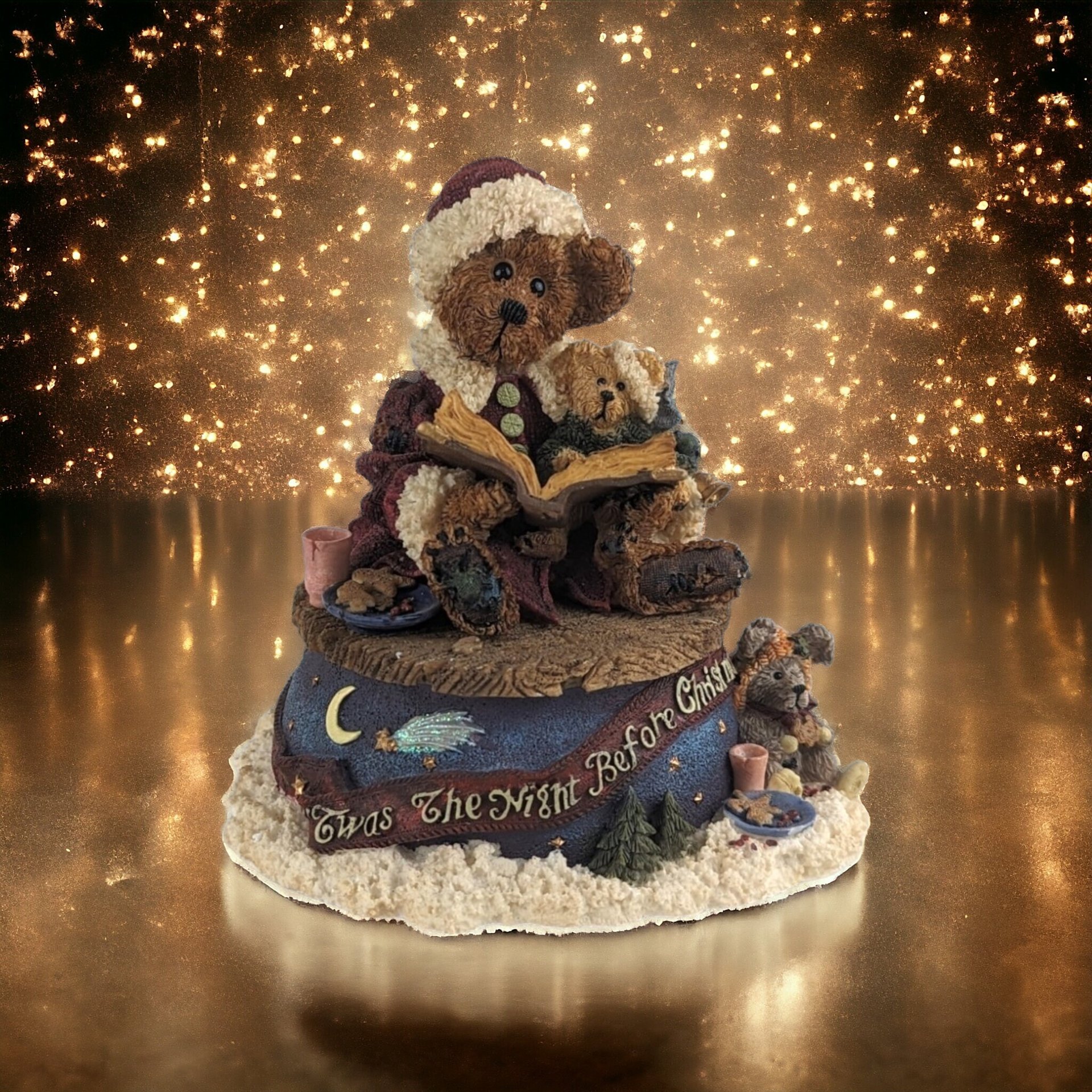 Vintage Boyd's Bears Twas The Night Before Christmas Music Box