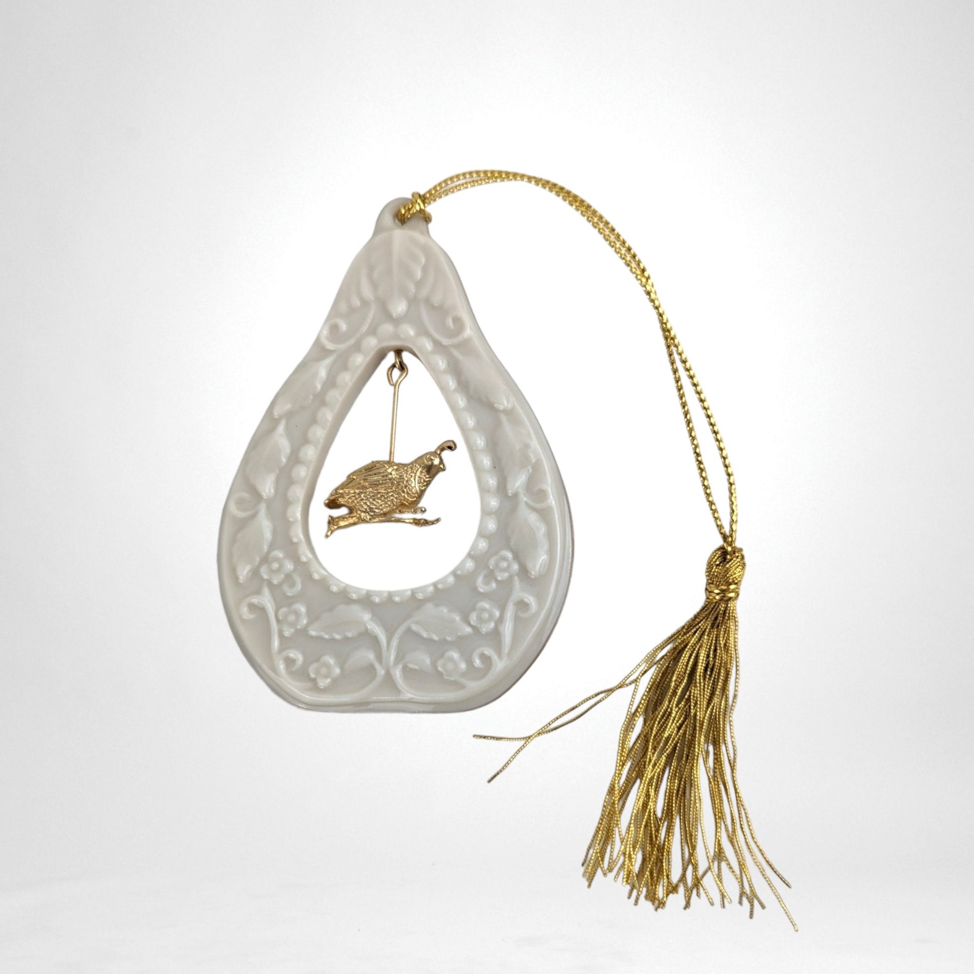 Vintage Lenox Partridge In A Pear Tree Ornament