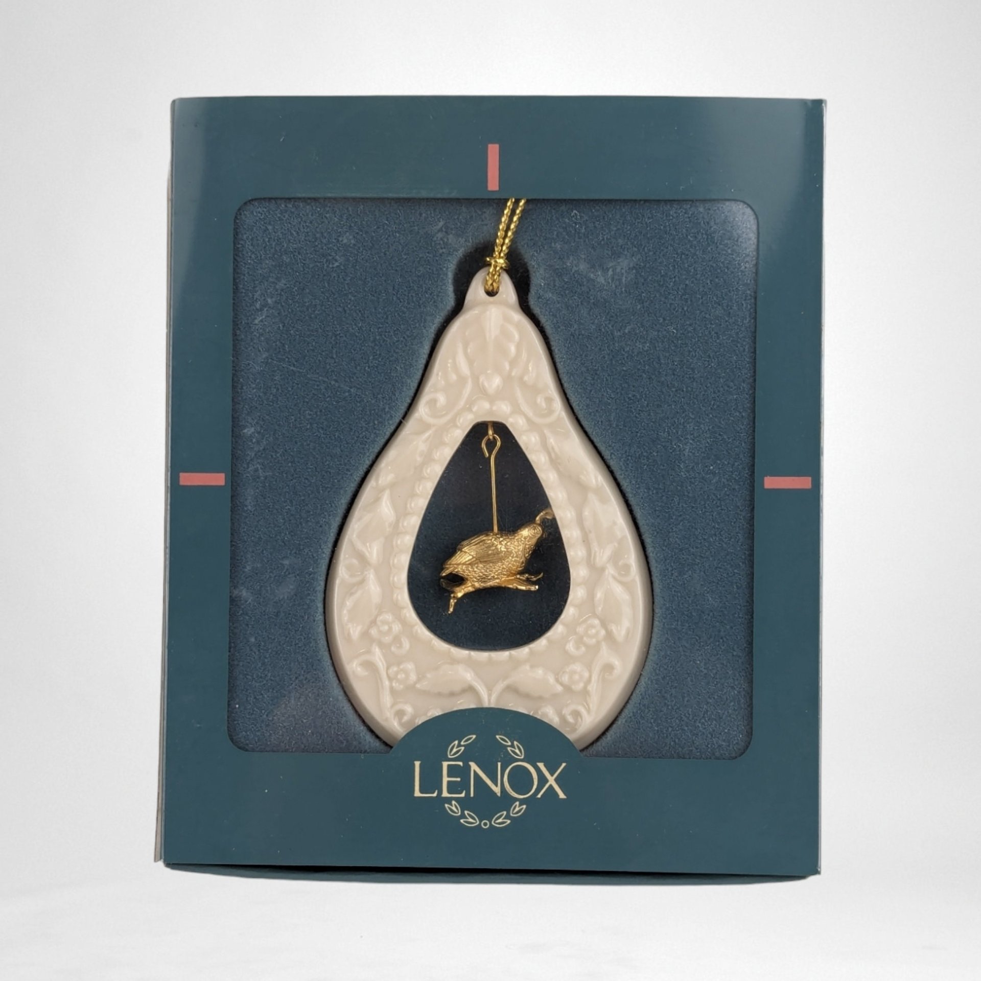 Vintage Lenox Partridge In A Pear Tree Ornament