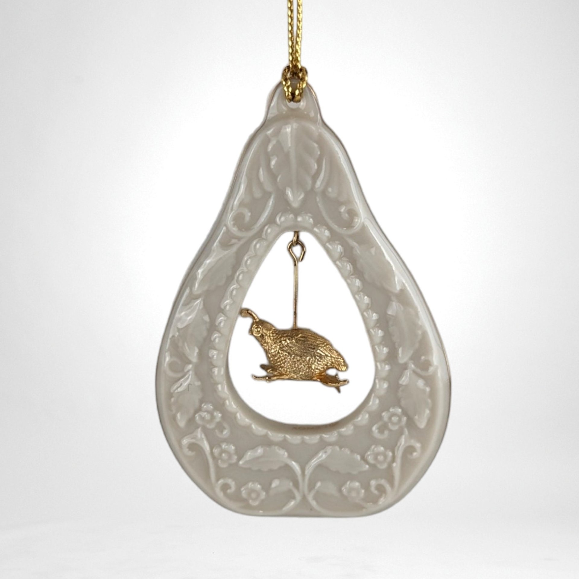 Vintage Lenox Partridge In A Pear Tree Ornament