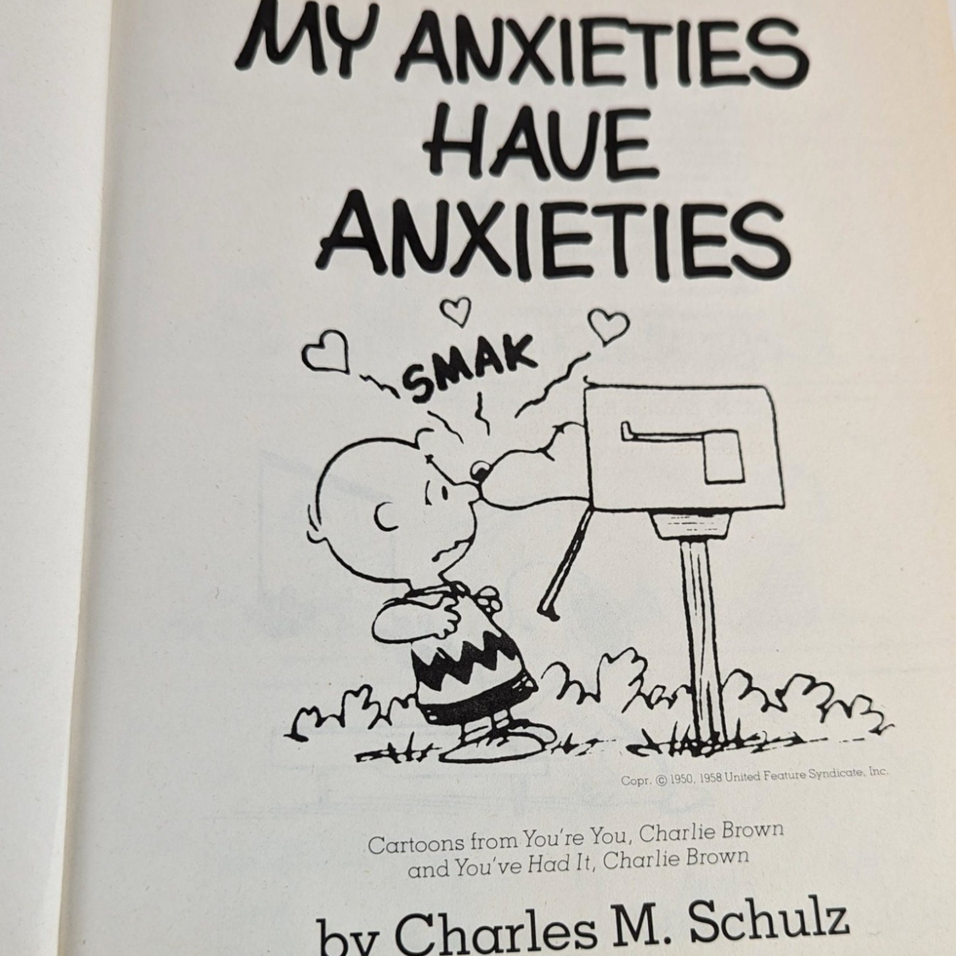 1966 Peanuts Parade My Anxieties Have Anxieties Softcover Book, Charles M. Schulz