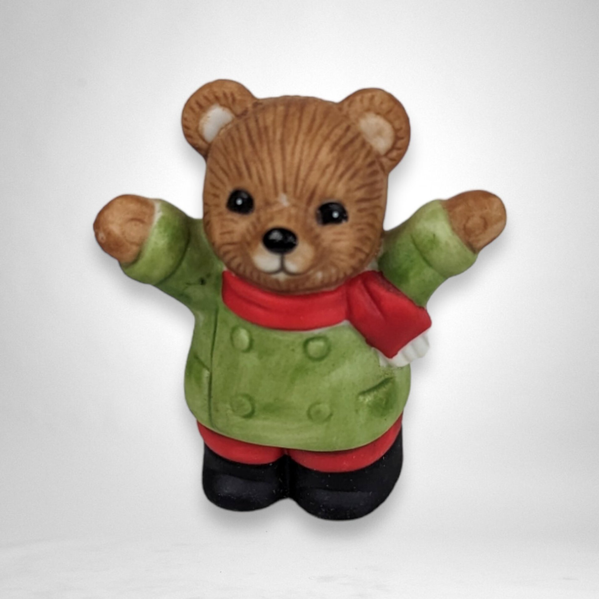 Set of 2 Homco Holiday Bear Figurines 5101