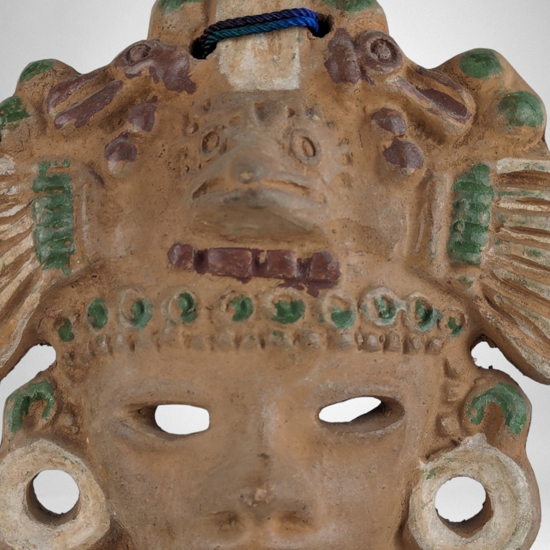 Vintage Terrcotta Aztec Mask 8" Wall Decor