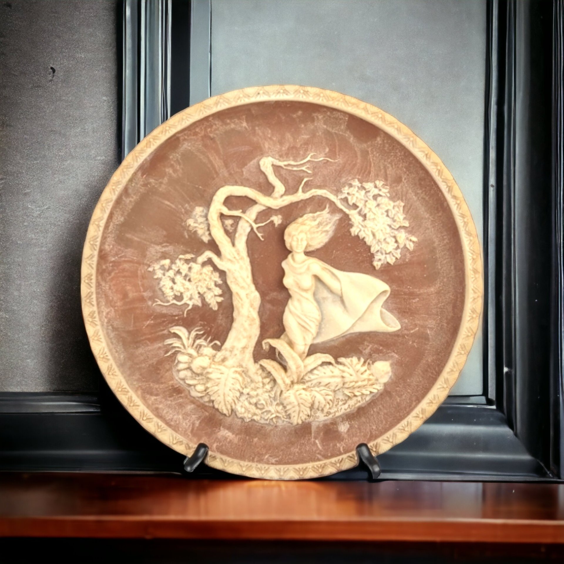 Incolay "She Was a Phantom of Delight" Stone Plate (1980) - William Wordsworth Poetry #04647