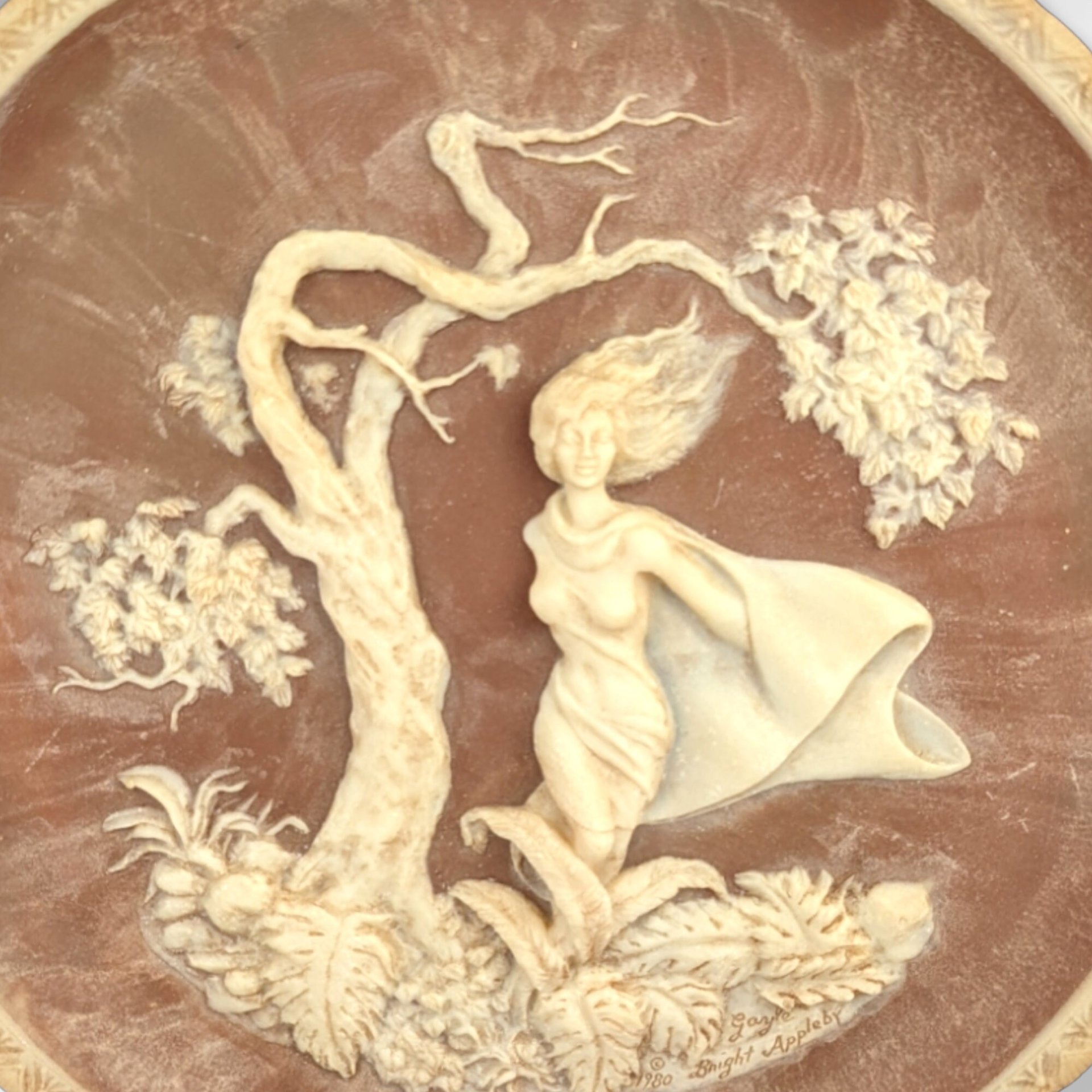 Incolay "She Was a Phantom of Delight" Stone Plate (1980) - William Wordsworth Poetry #04647