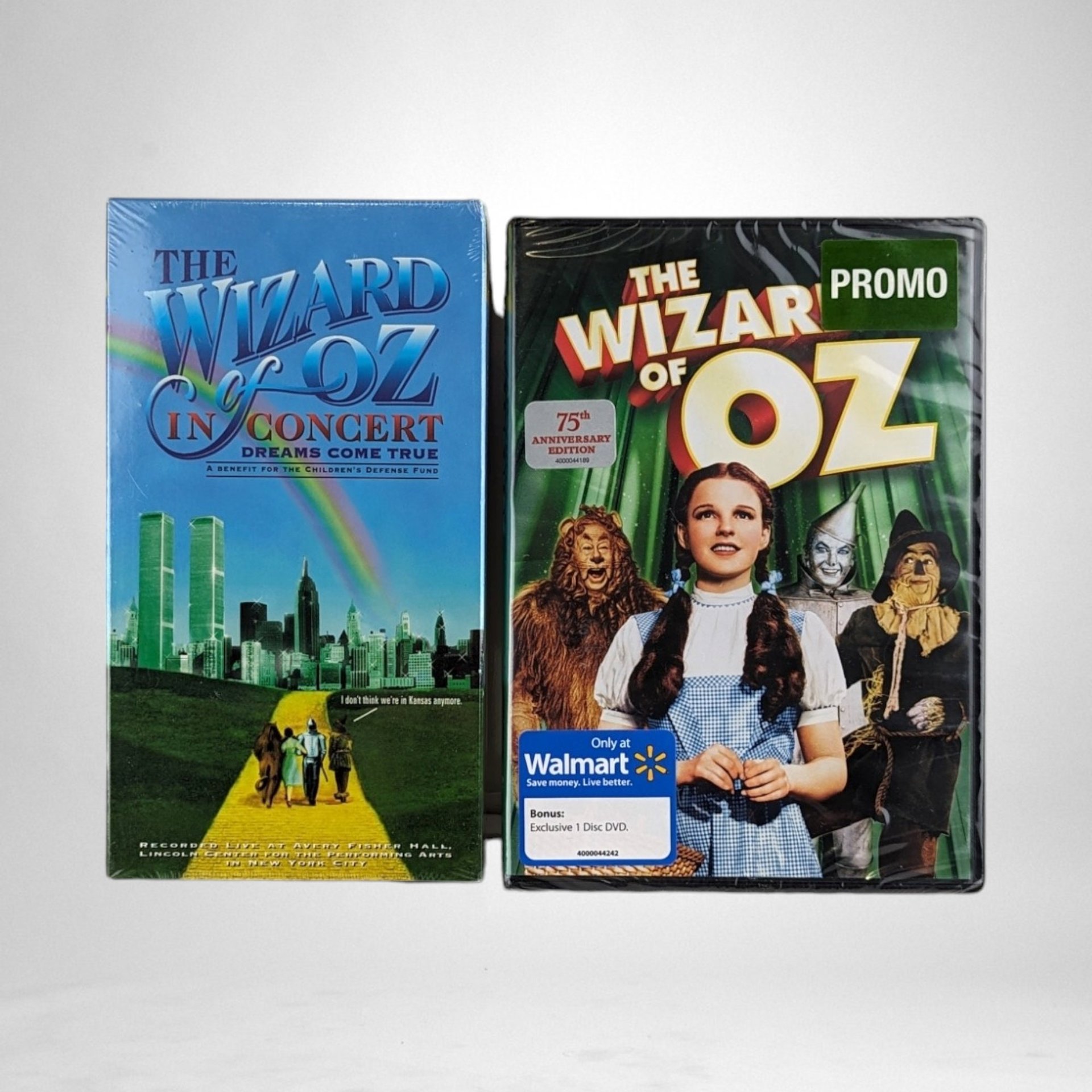 Vintage Wizard Of Oz Set, DVD Concert and VHS Movie