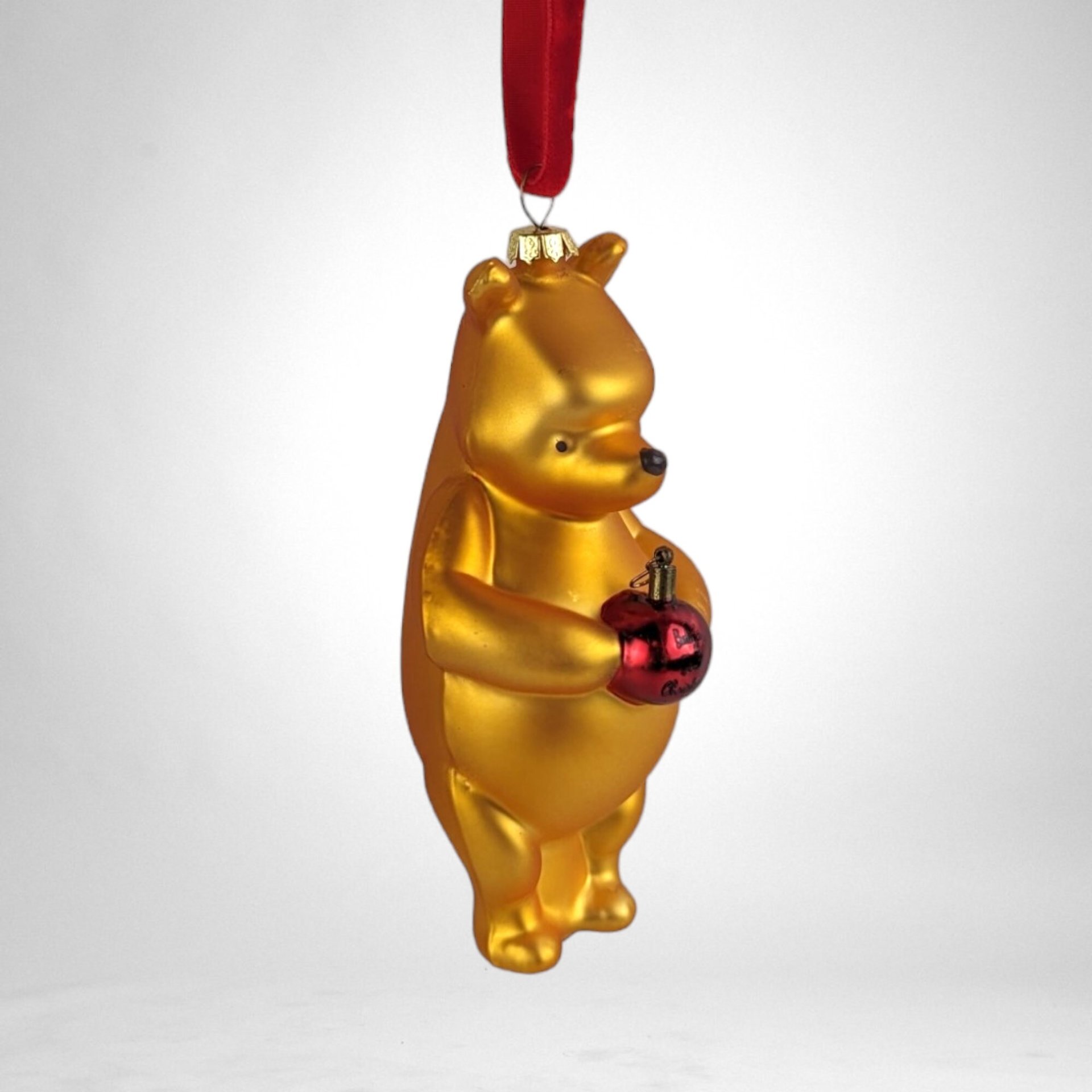 Vintage Classic Pooh Baby's First Christmas Blown Glass Ornament