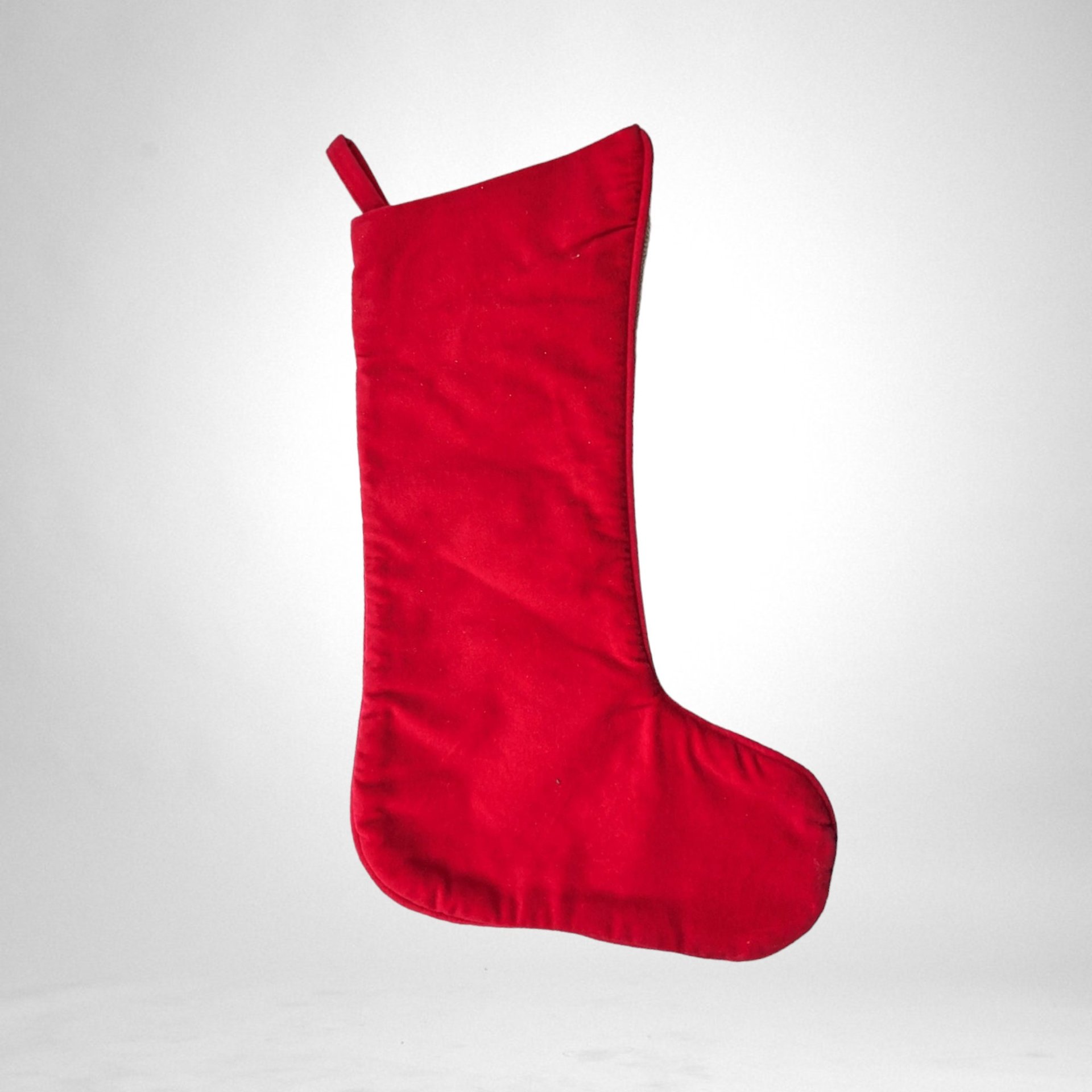 Vintage Needlepoint Santa With Presents Christmas Stocking