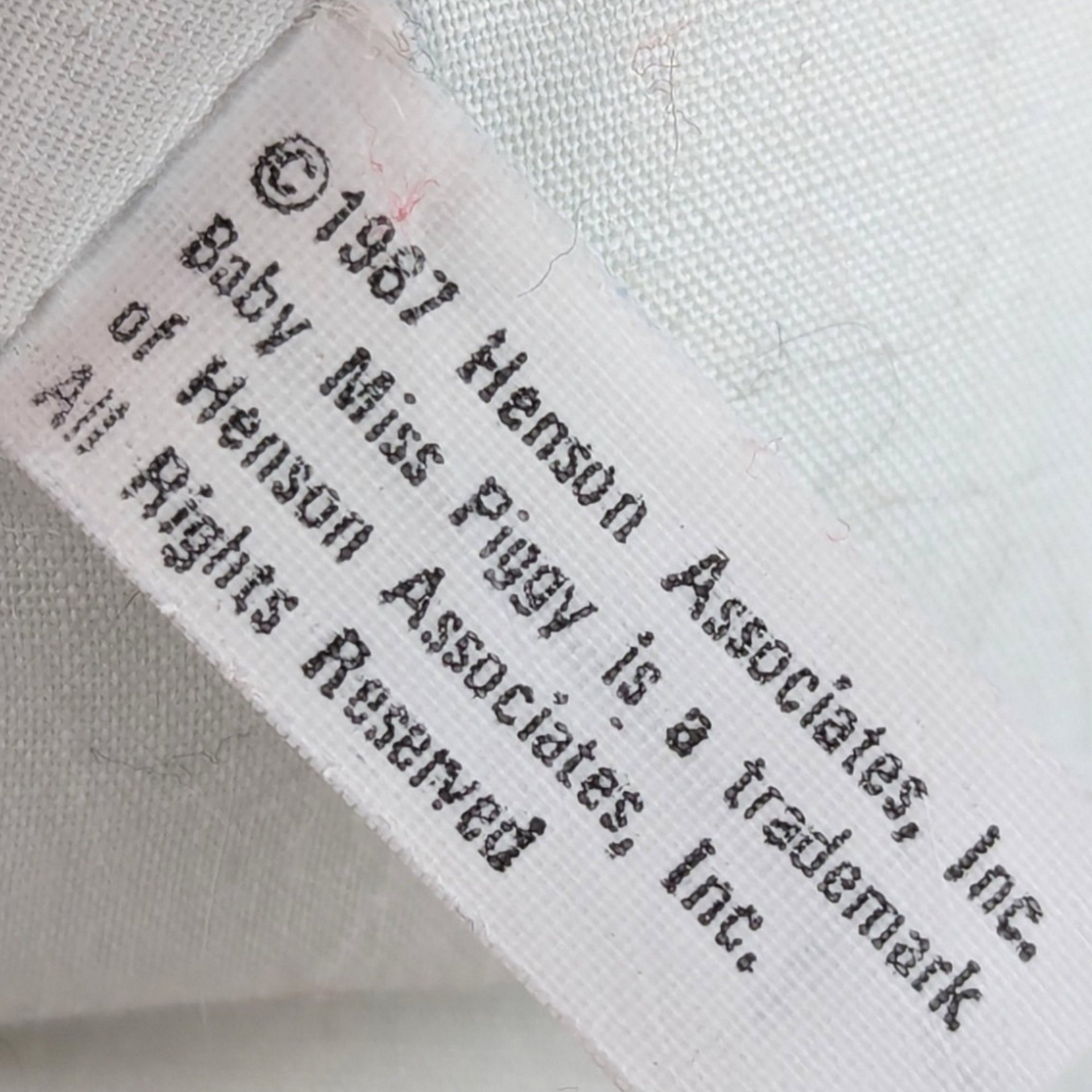 1987 Muppets Miss Piggy Plush Toy, Jim Henson